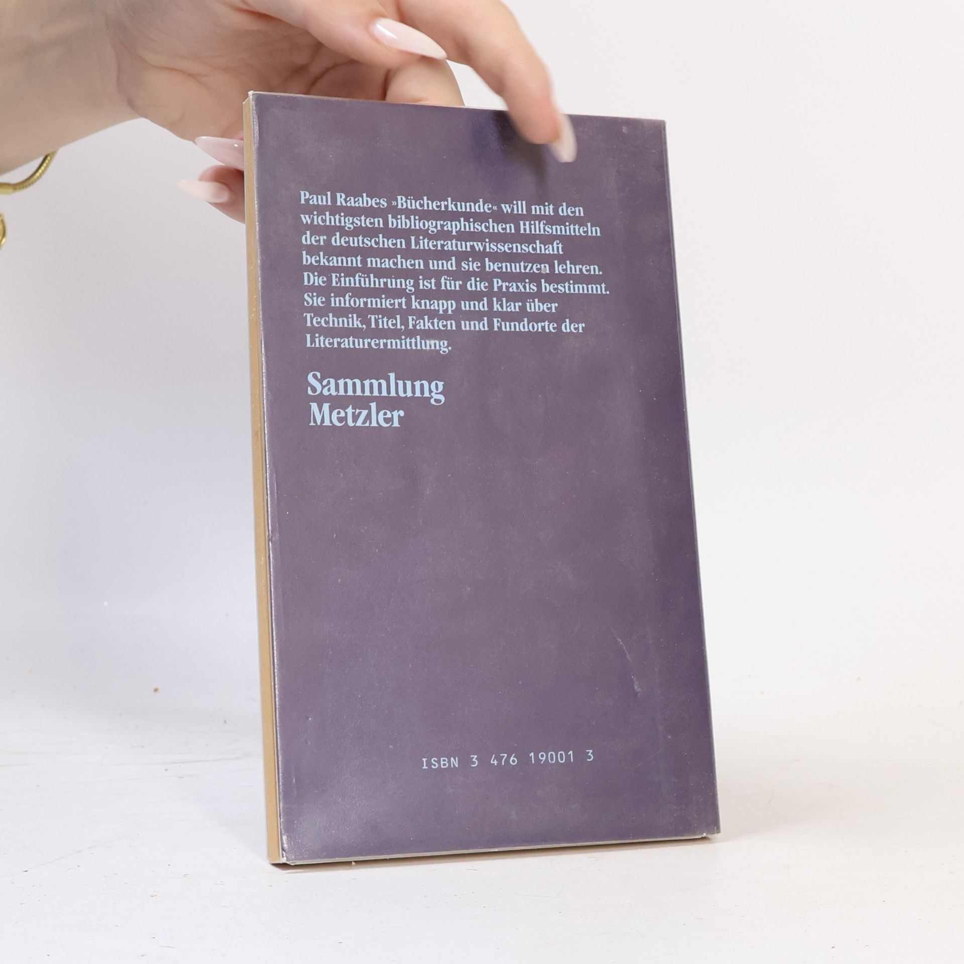 Paul Raabe Einführung in die Bücherkunde zur deutschen Literaturwissenschaft