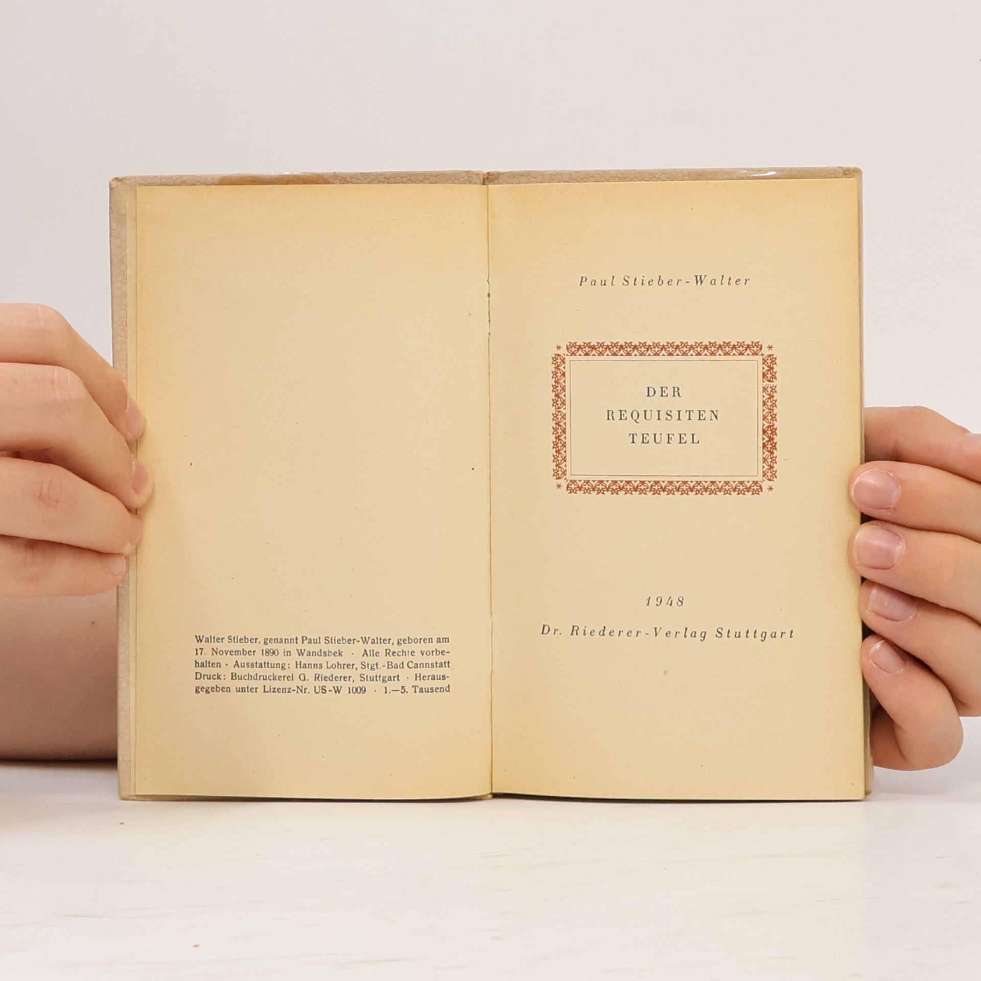 Paul Stieber-Walter Der Requisiten teufel