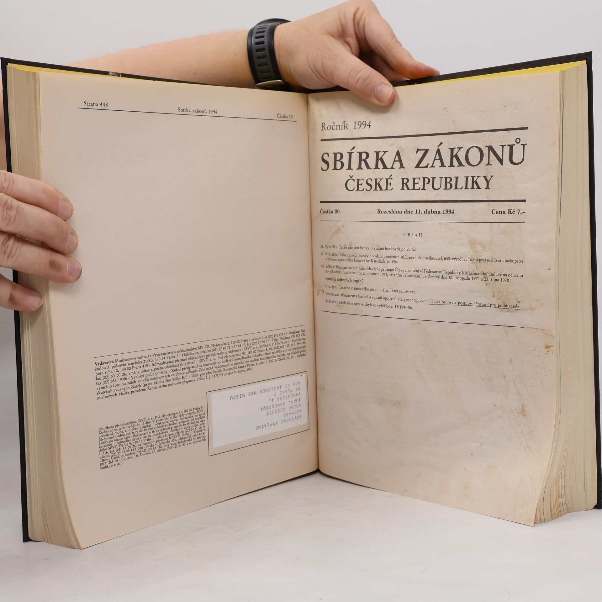 Autores varios Sbírka zákonů 1994