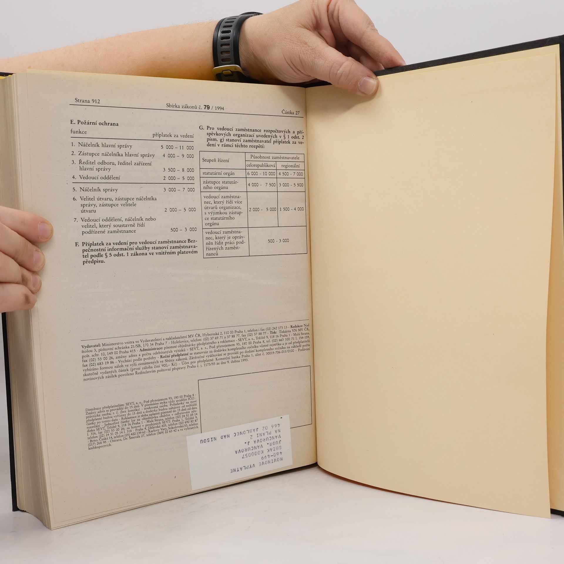 Autores varios Sbírka zákonů 1994