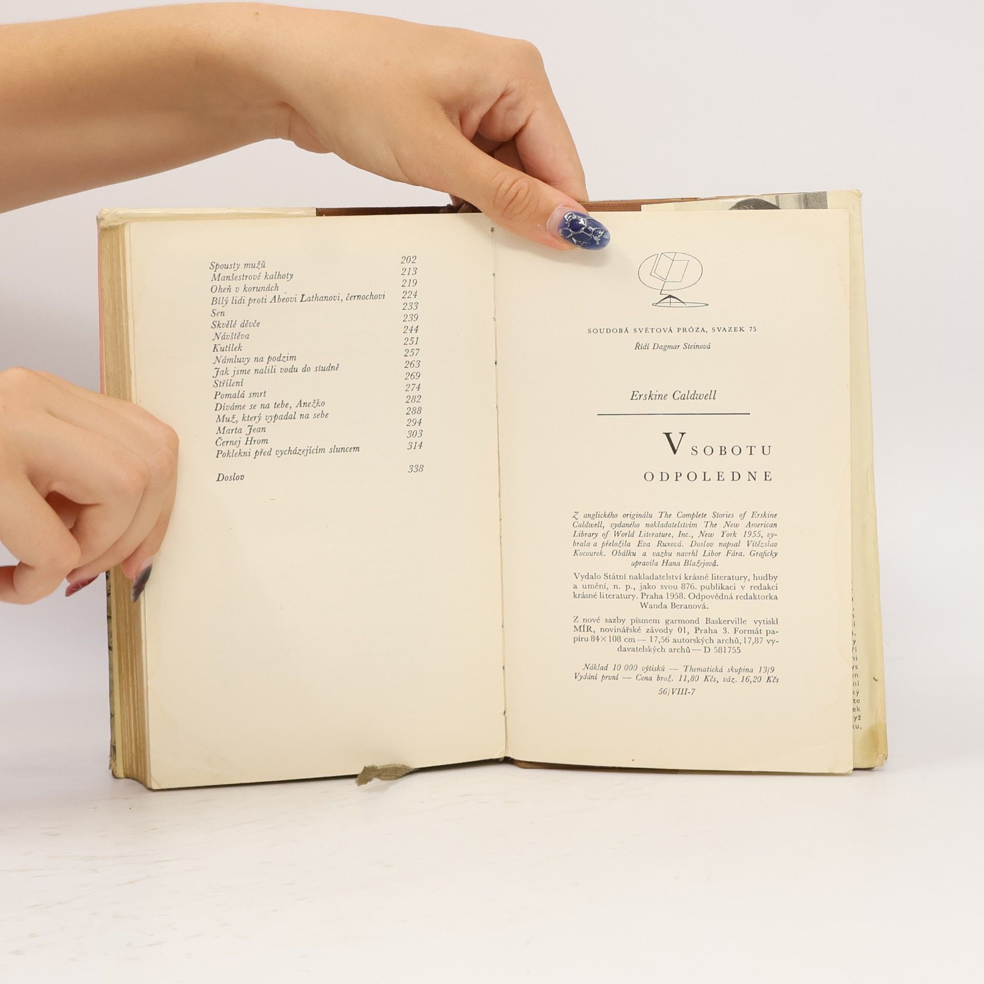 Erskine Caldwell V sobotu odpoledne