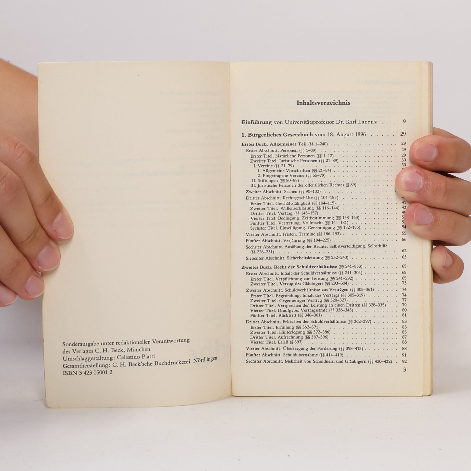 Various authors Bürgerliches Gesetzbuch BGB. 26. Auflage 1982