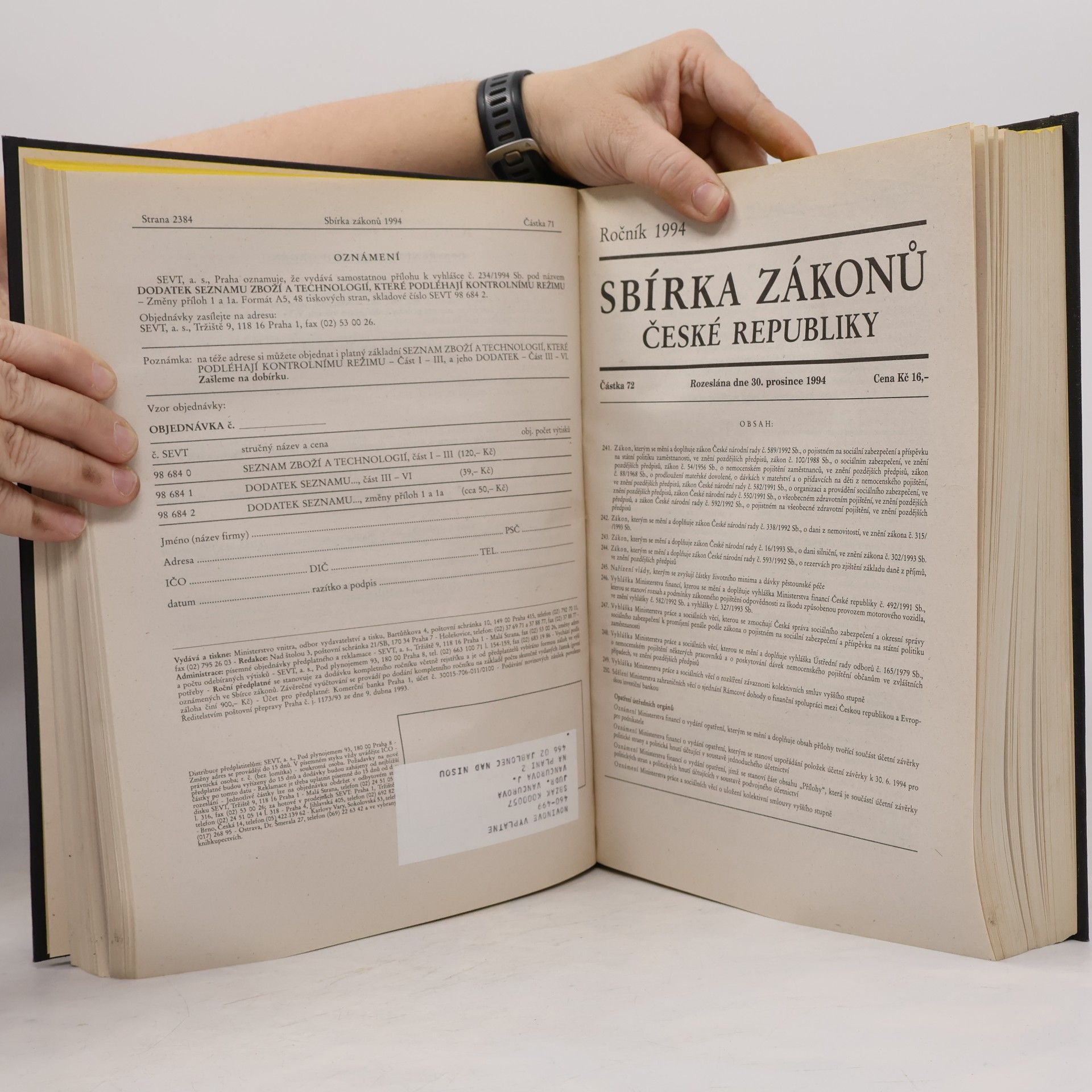 Autorenkollektiv Sbírka zákonů 1994