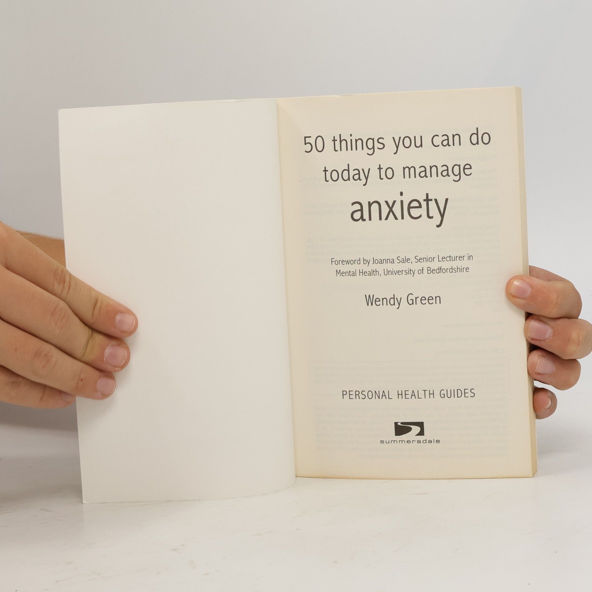 Wendy Green Personal Health Guides: 50 Things You Can Do Today To Manage Anxiety