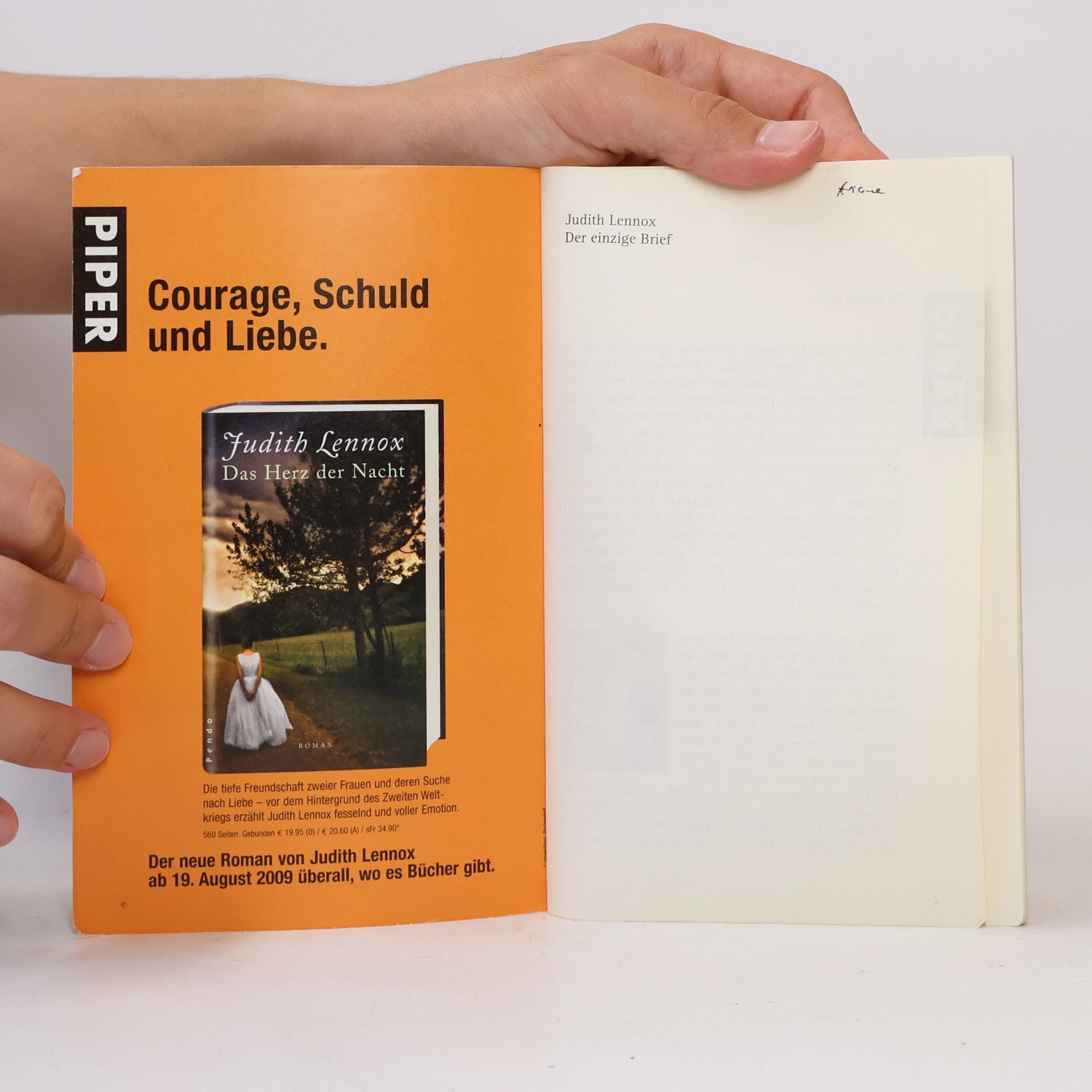 Judith Lennox Der einzige Brief
