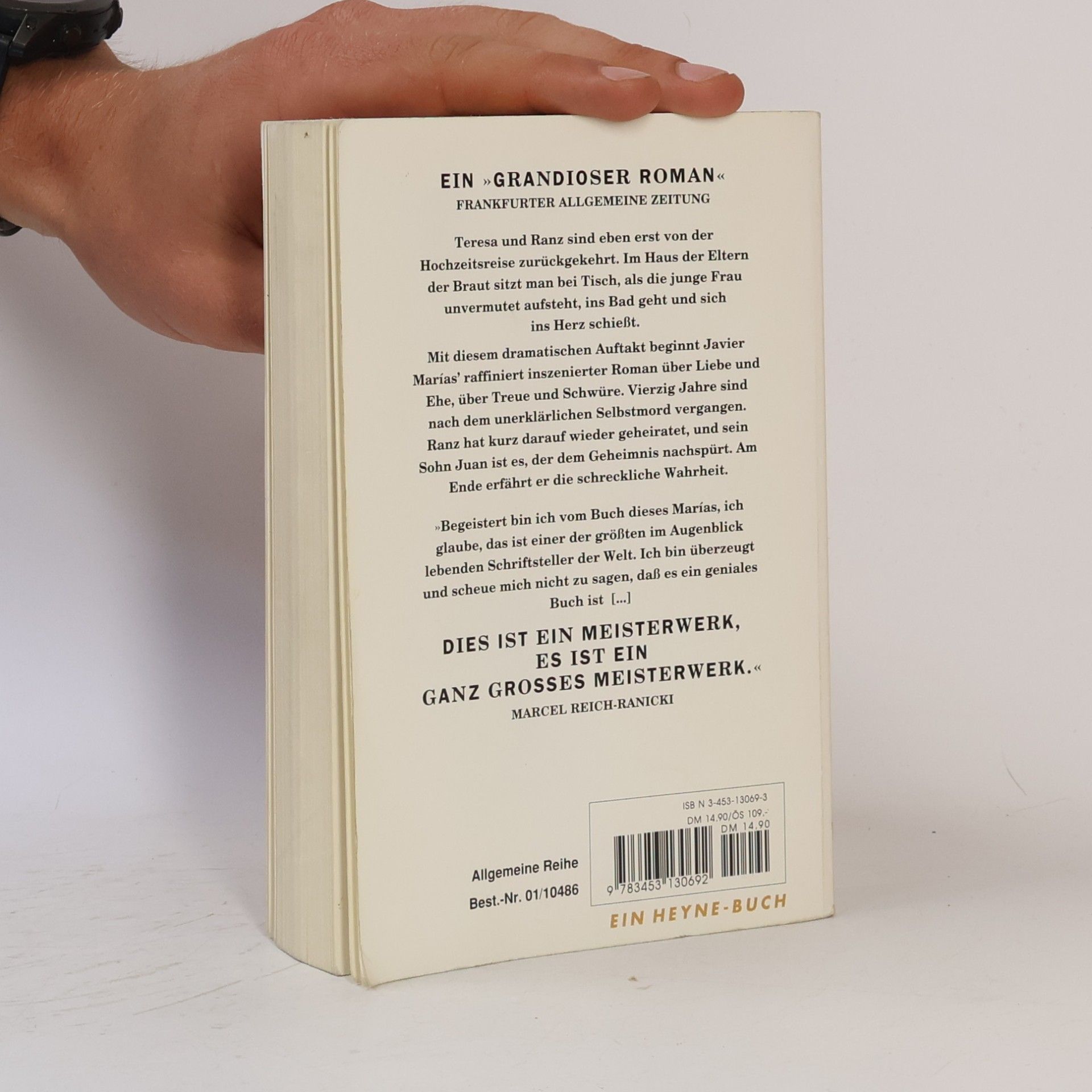 Javier Marías Mein Herz so Weiss