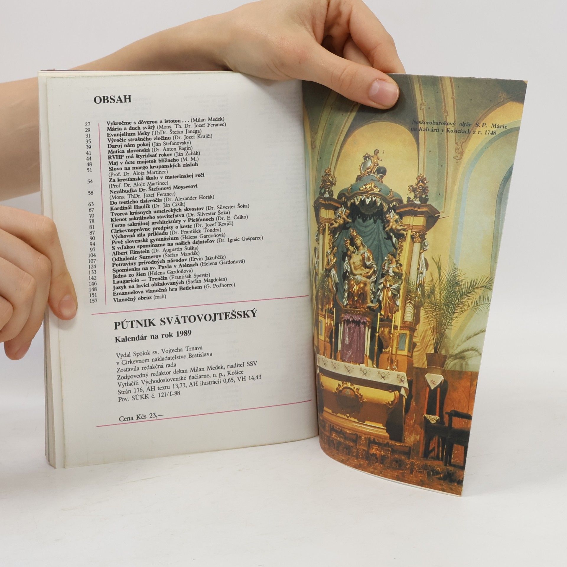 Collectif d'auteurs Pútnik svätovojtešský: kalendár na rok 1989