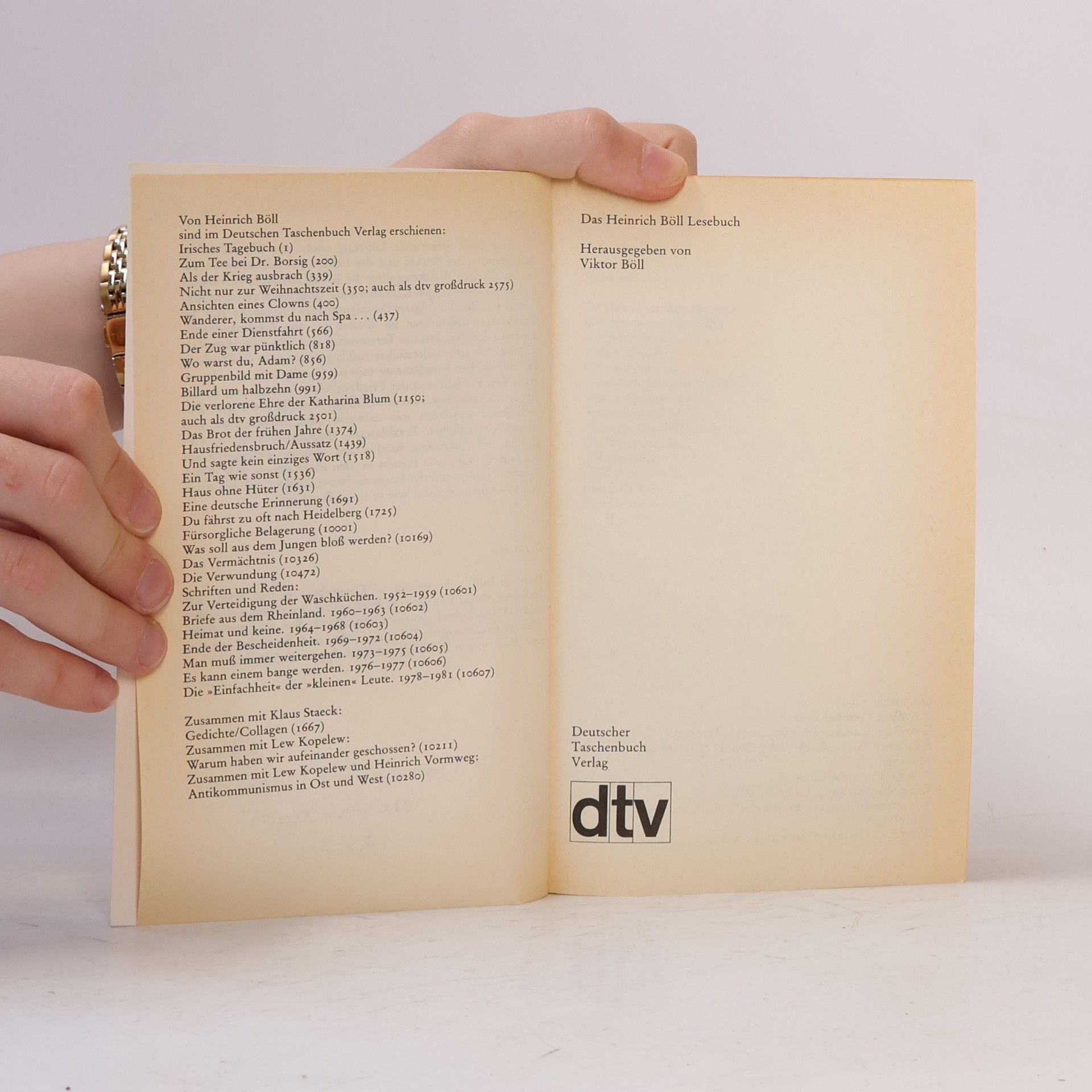 Viktor Böll Das Heinrich Böll Lesebuch