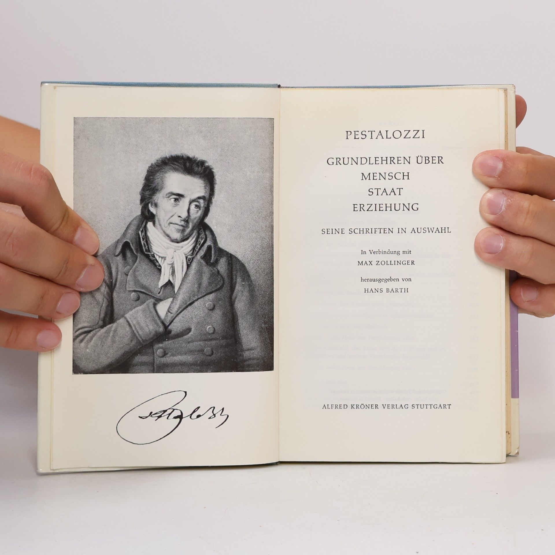 Johann Heinrich Pestalozzi Grundlehren über Mensch und Erziehung