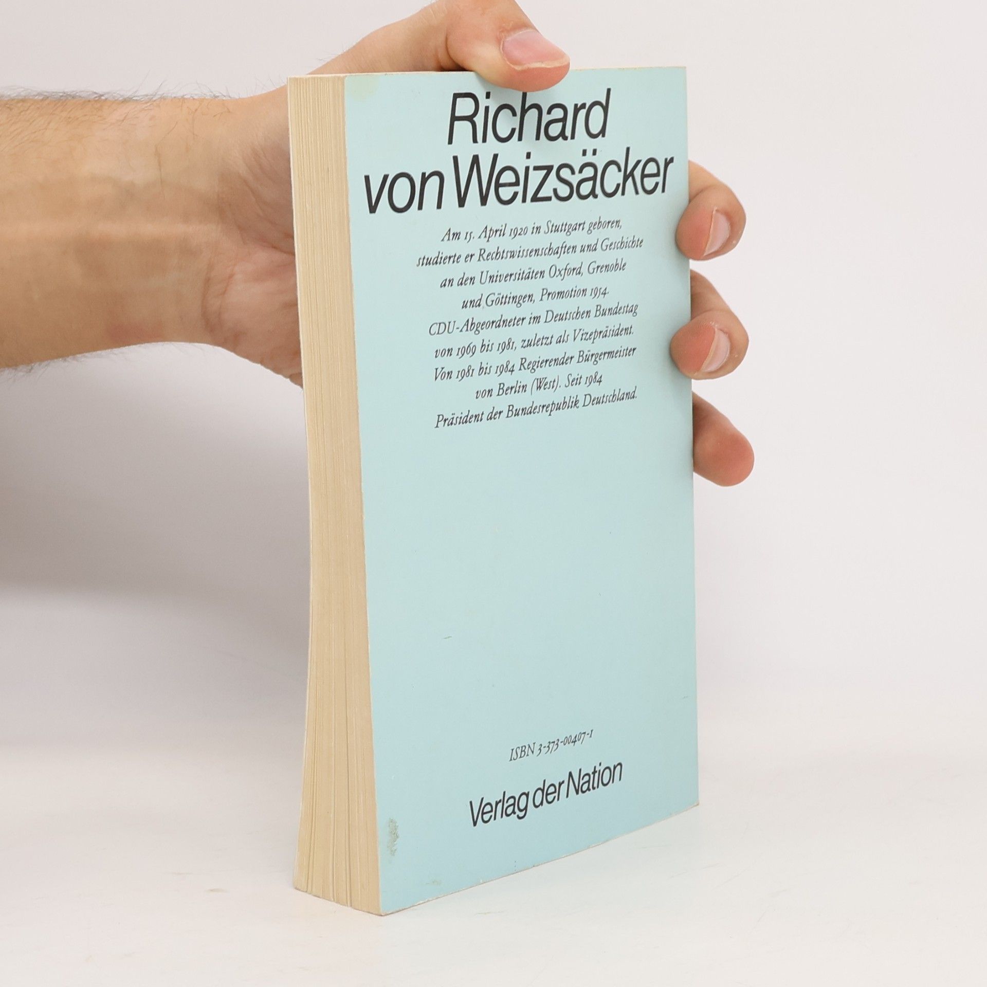 Richard von Weizsäcker Brücken zur Verständigung