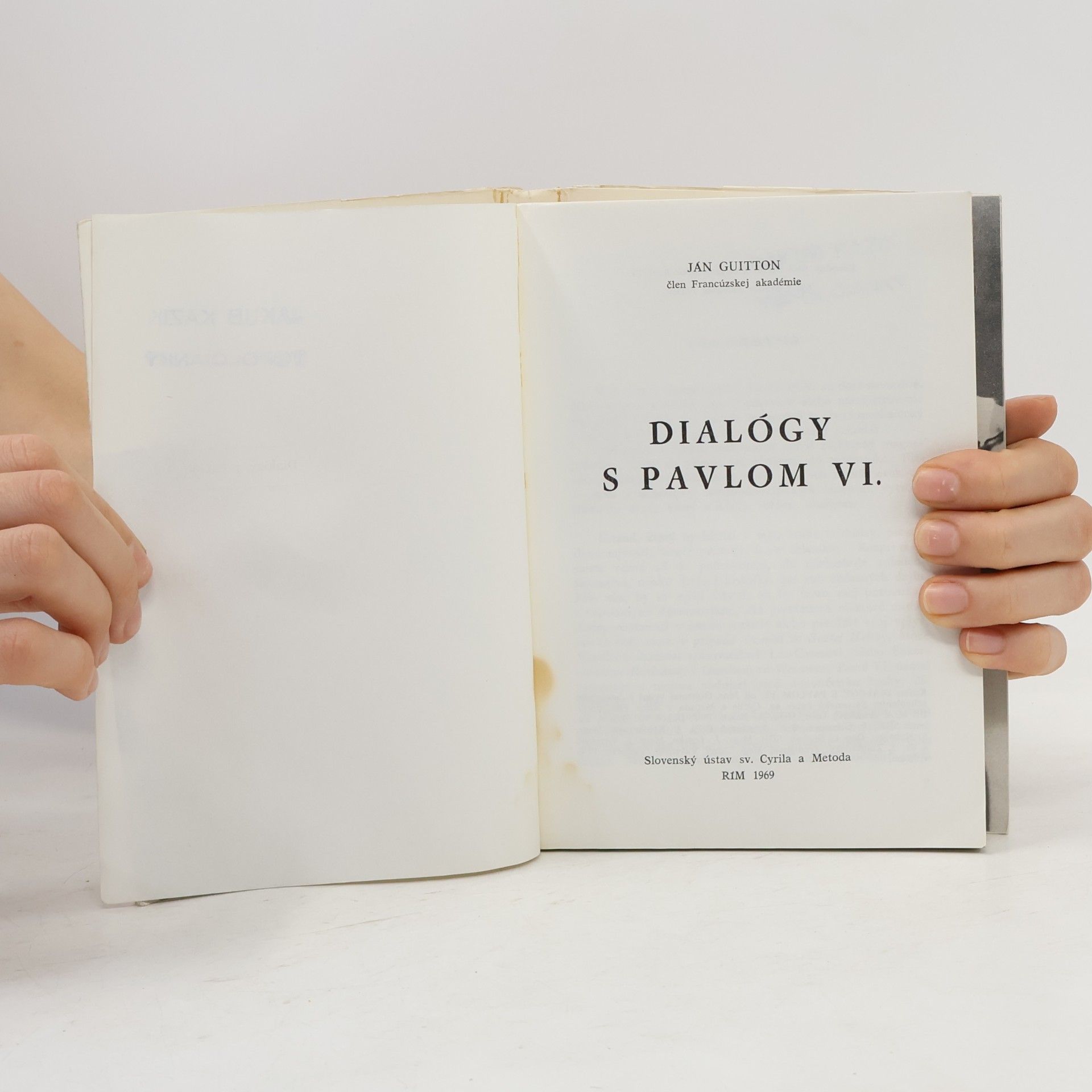 Jean Guitton Dialógy s Pavlom VI