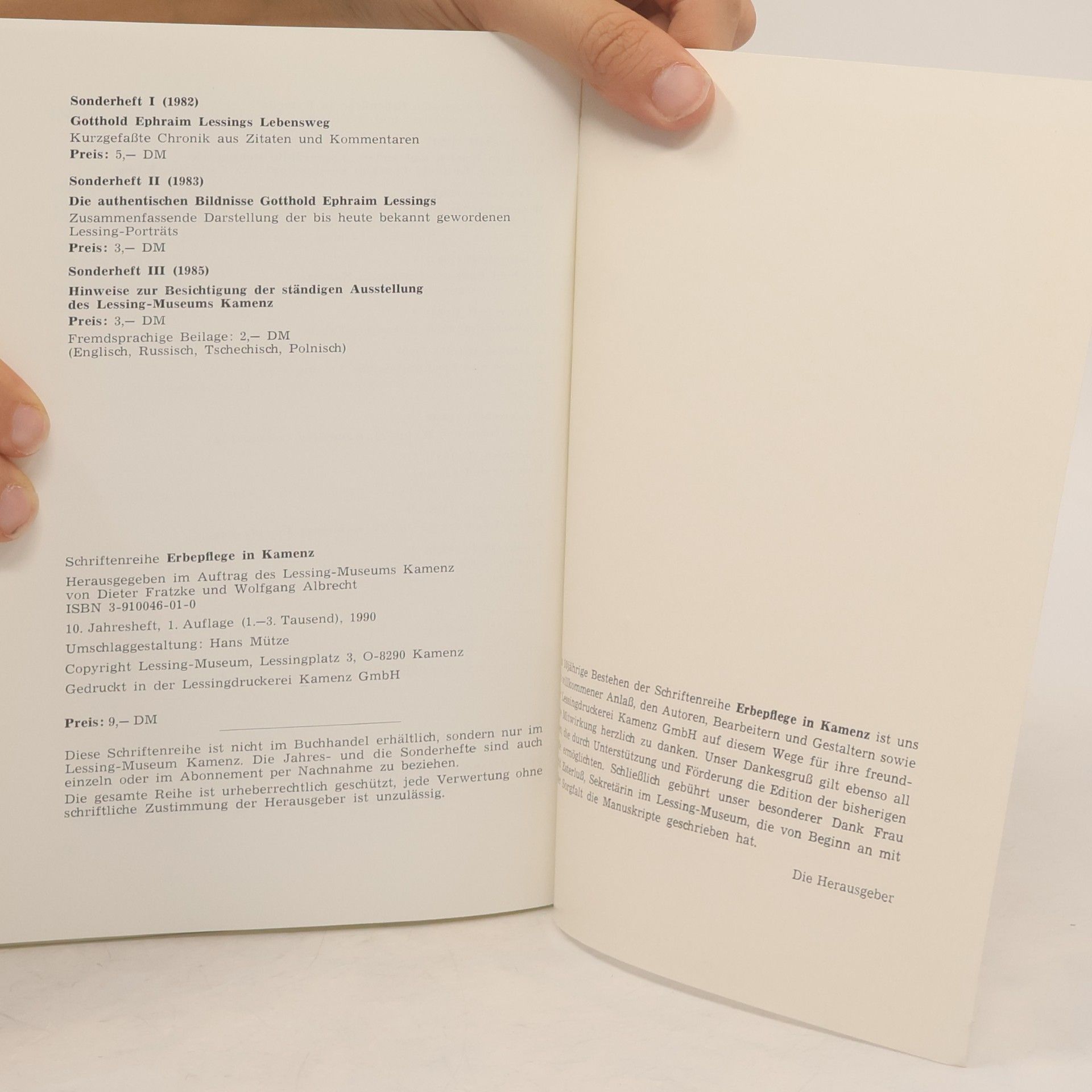 Erbepflege in Kamenz: Schriftenreihe des Lessing-Museums. Jahreshefte - 10: Heiteres und Besinnliches von Lessing