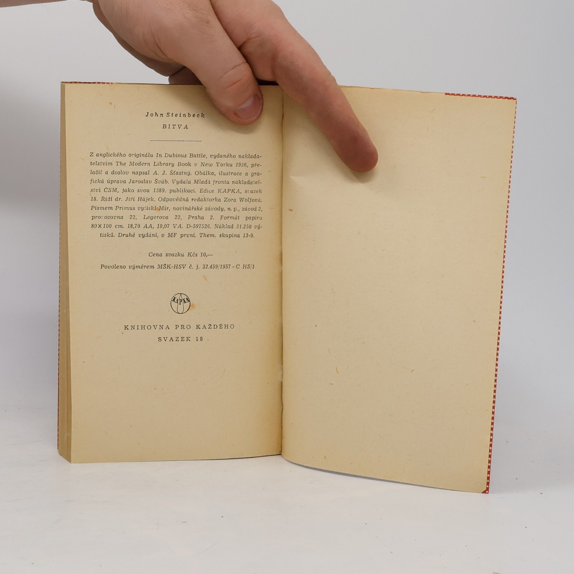 John Steinbeck Bitva