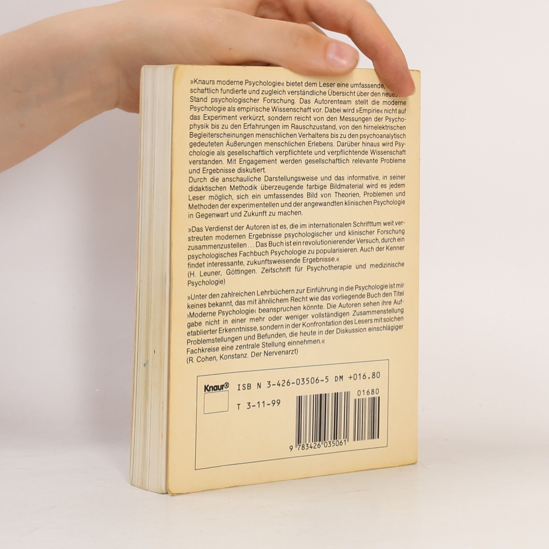 Heiner Legewie Knaurs moderne Psychologie