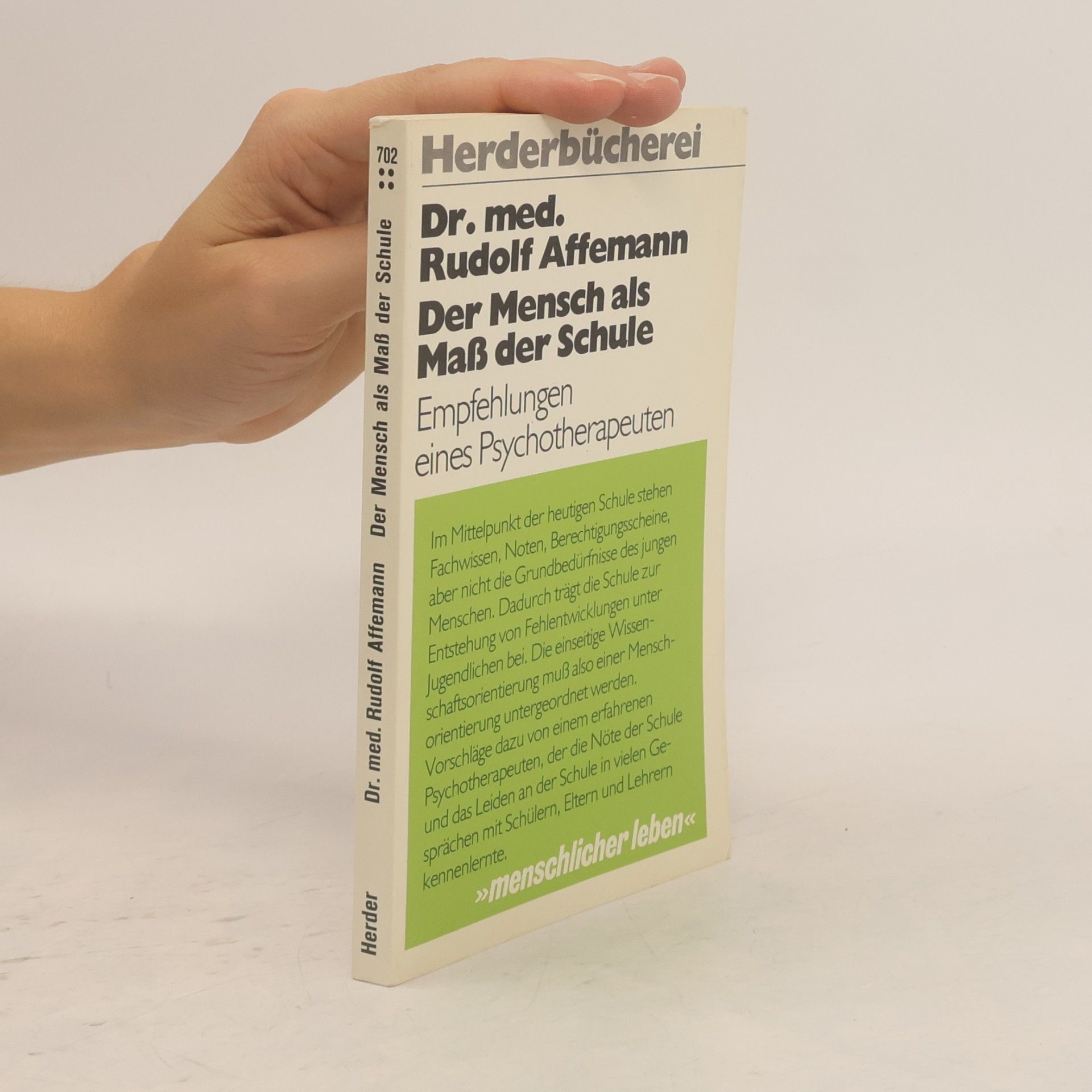 Der Mensch als Mass der Schule