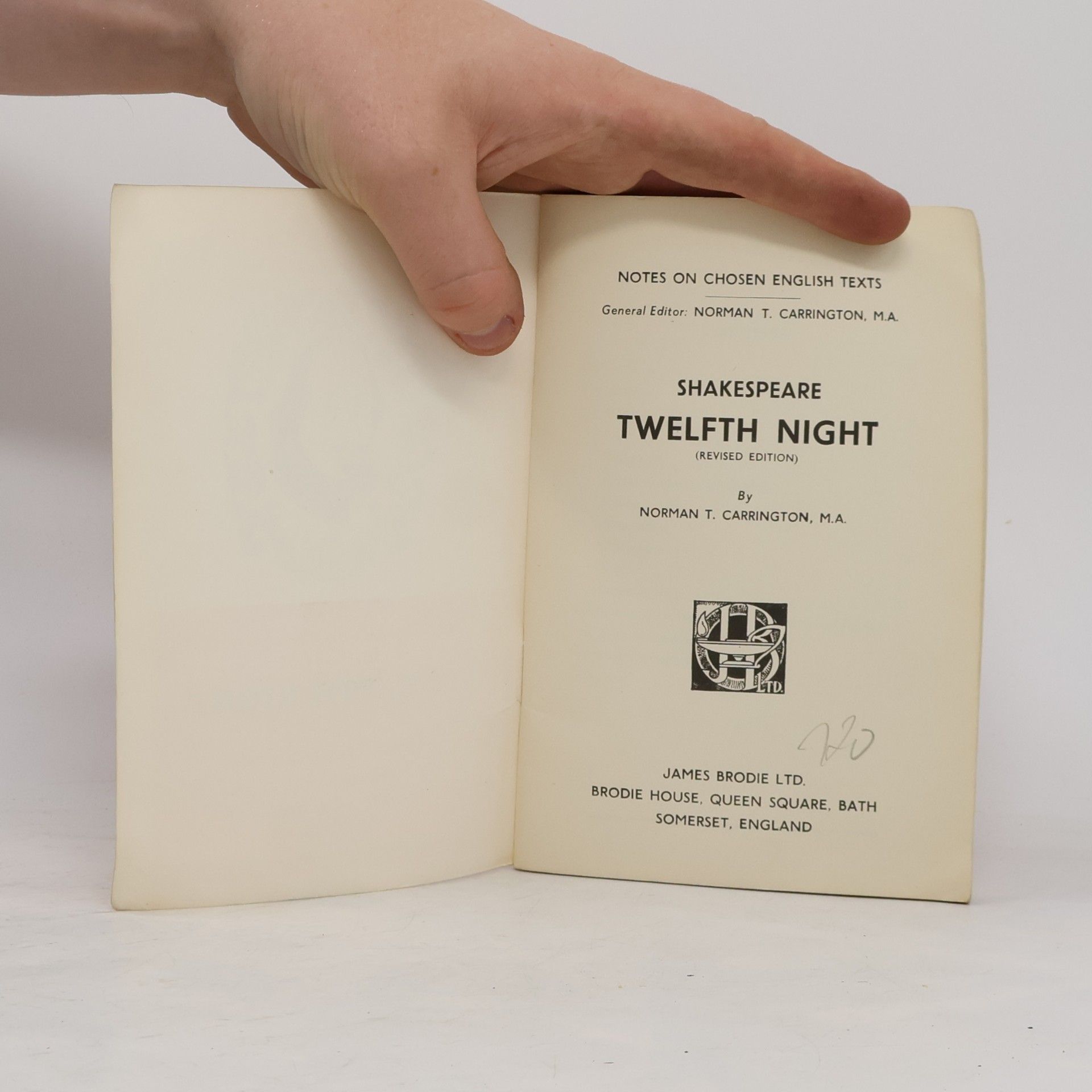 Norman T. Carrington Shakespeare: Twelfth Night