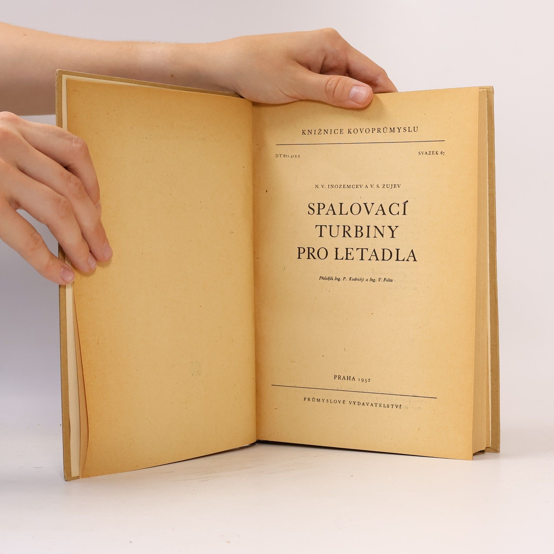 N. V. Inozemcev Spalovací turbíny pro letadla