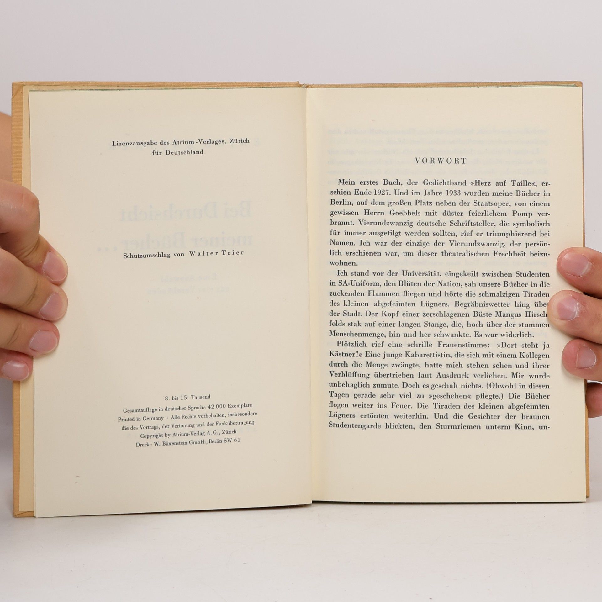 Erich Kästner Bei Durchsicht meiner Bücher