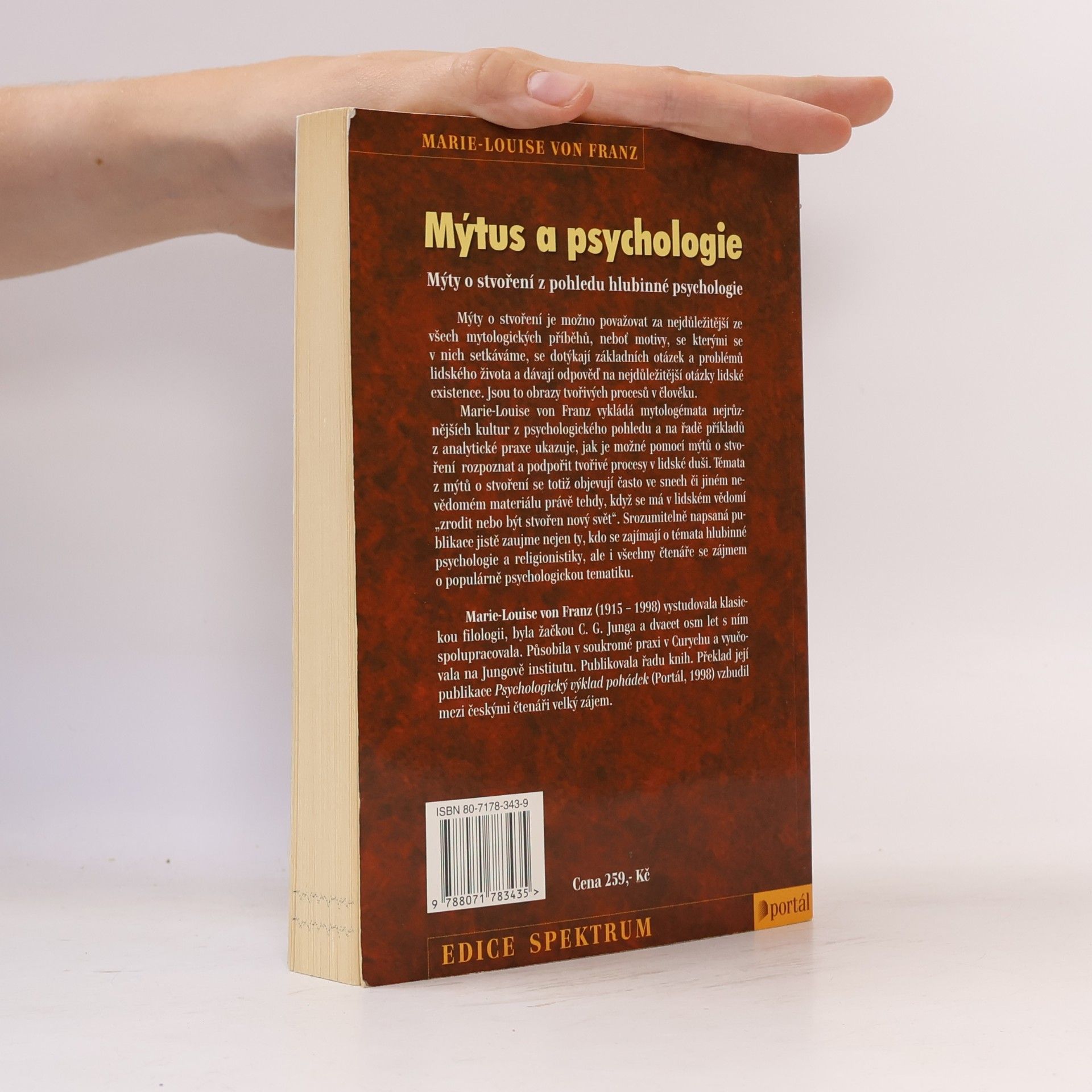 Marie Louise von Franz Mýtus a psychologie. Mýty o stvoření z pohledu hlubinné psychologie