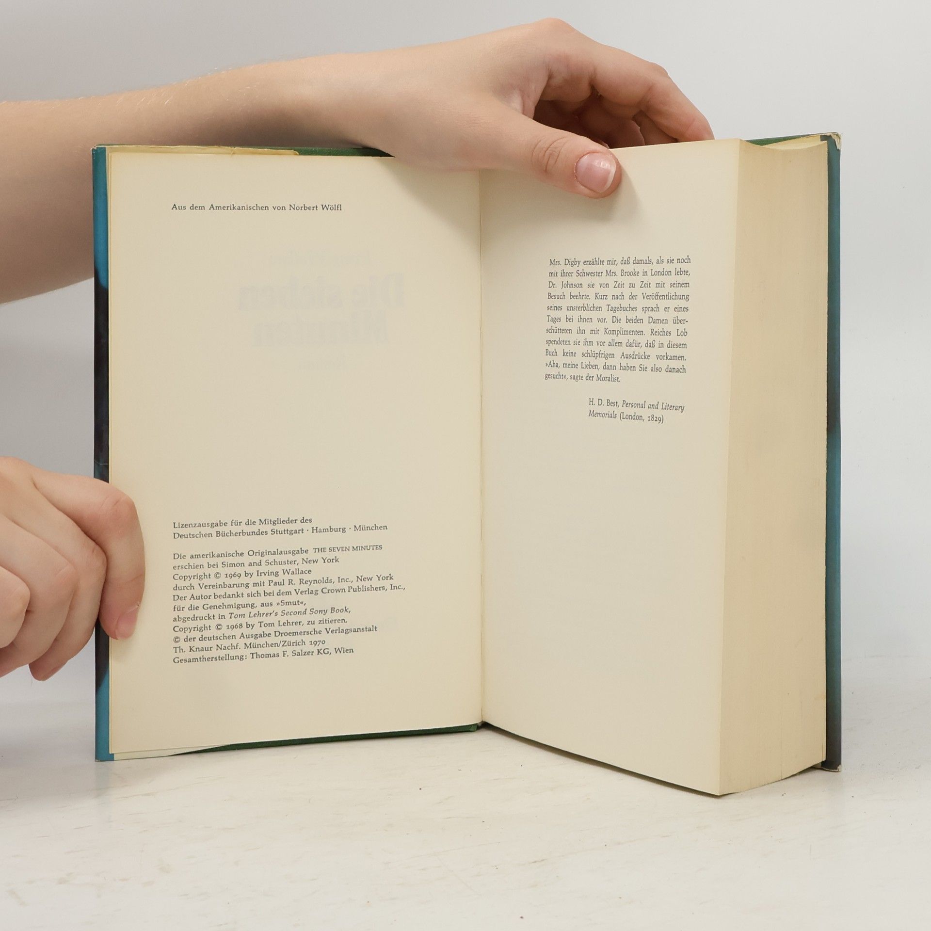Irving Wallace Die sieben Minuten