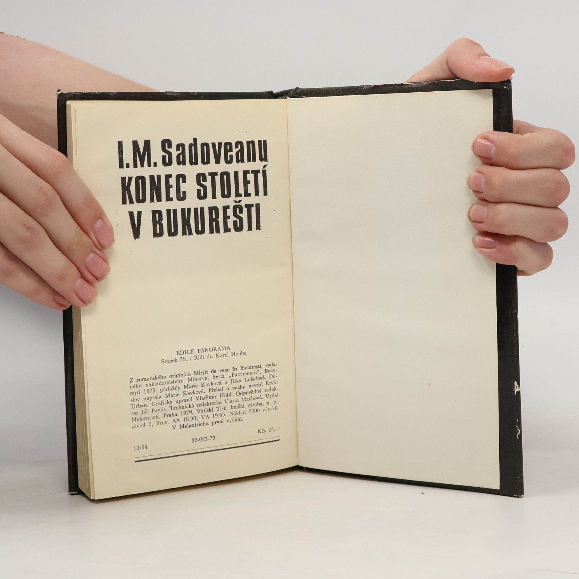 Ion Marin Sadoveanu Konec století v Bukurešti