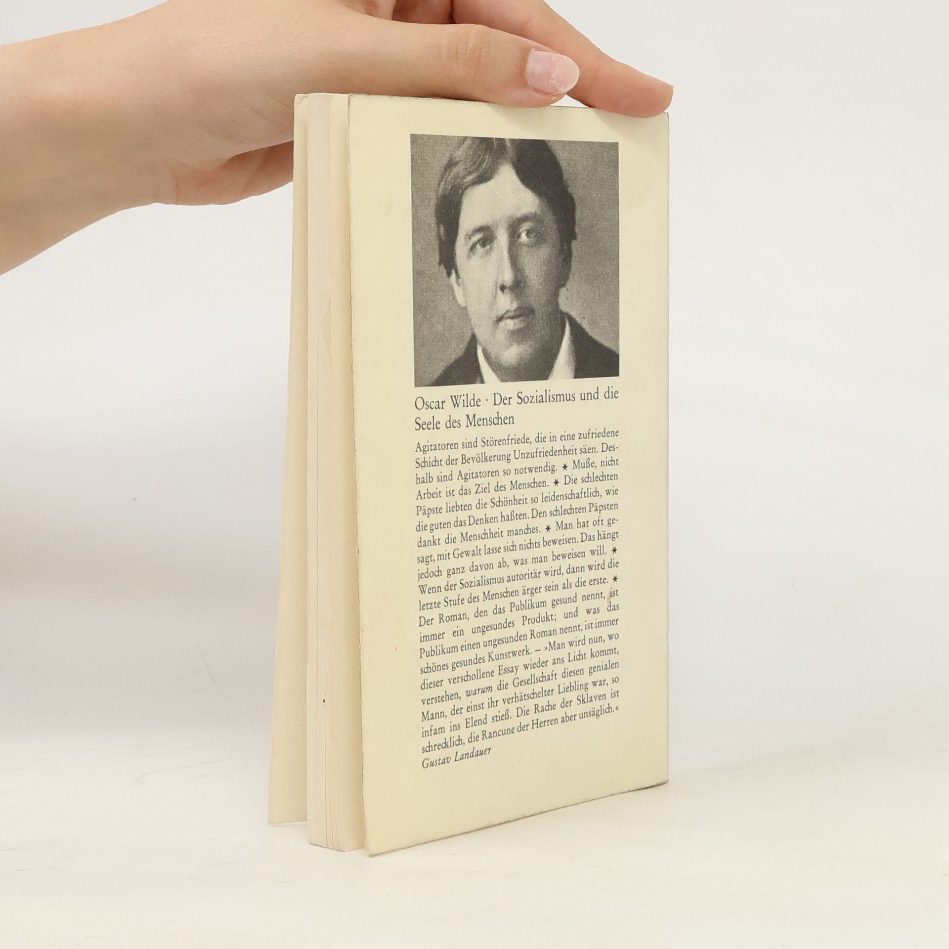 Oscar Wilde Der Sozialismus und die Seele des Menschen