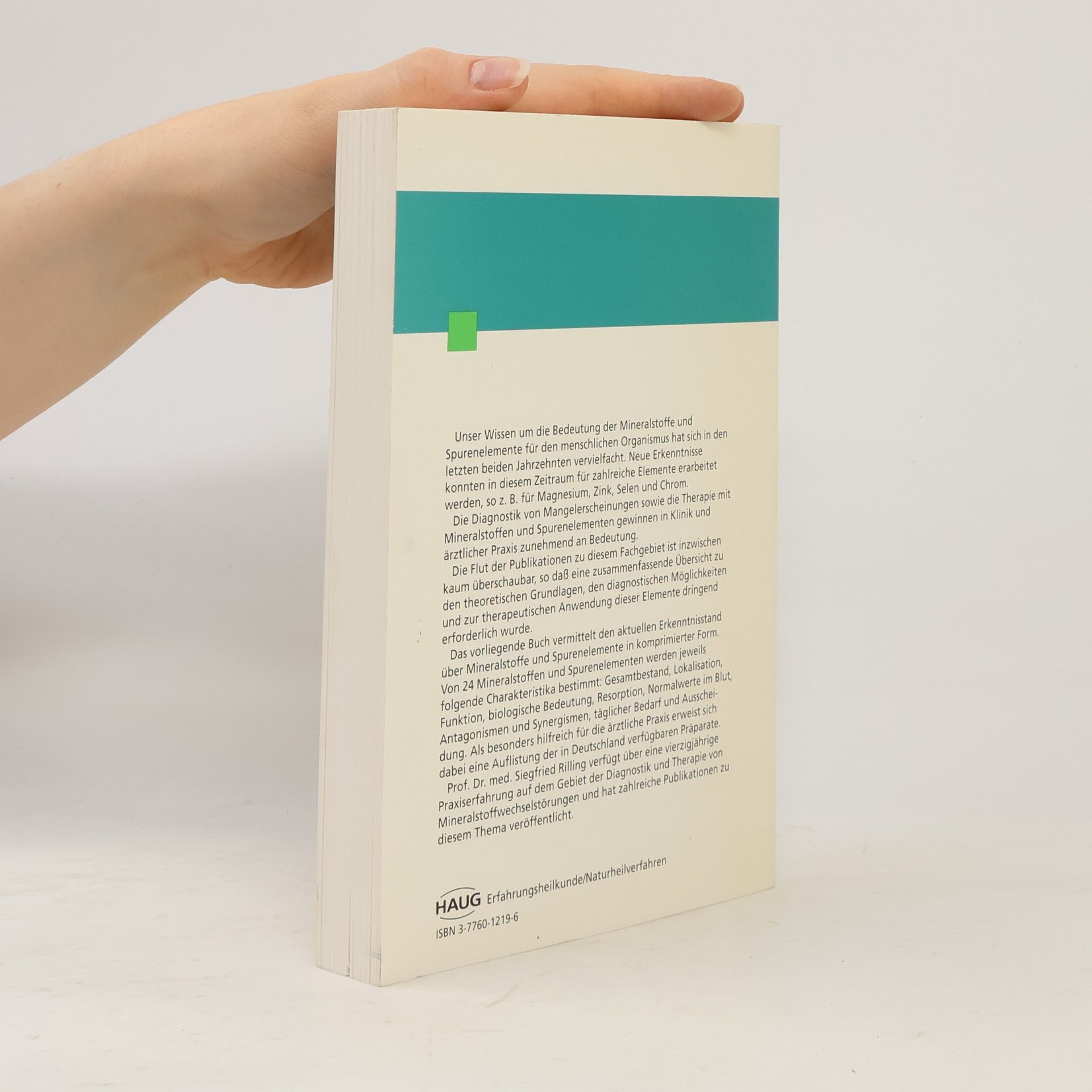 Siegfried Rilling Kompendium der Mineralstoffe und Spurenelemente