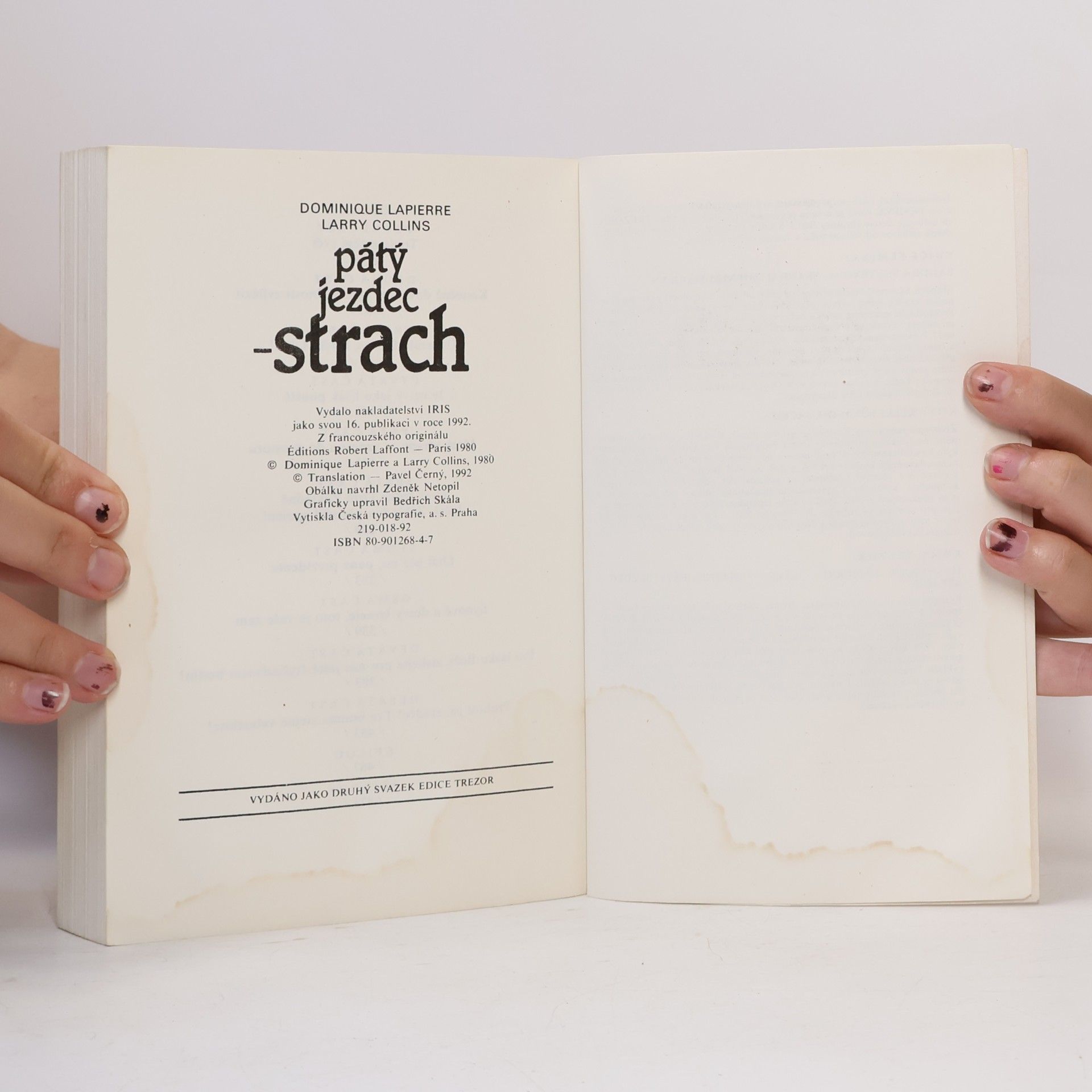 Dominique Lapierre Pátý jezdec - strach