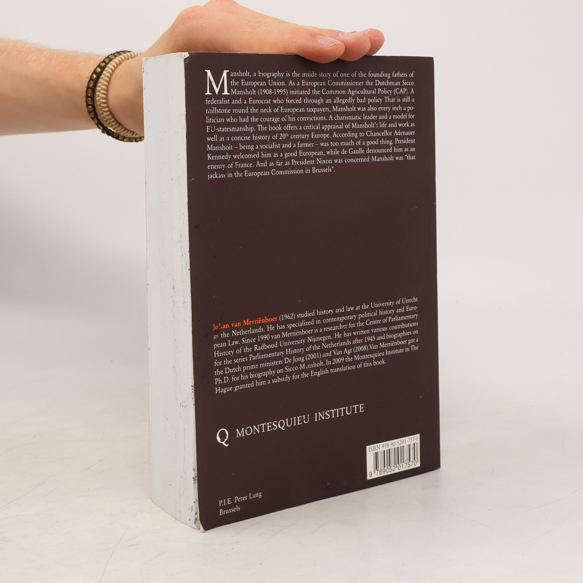 Johan van Merrie͏̈nboer Mansholt, a biography
