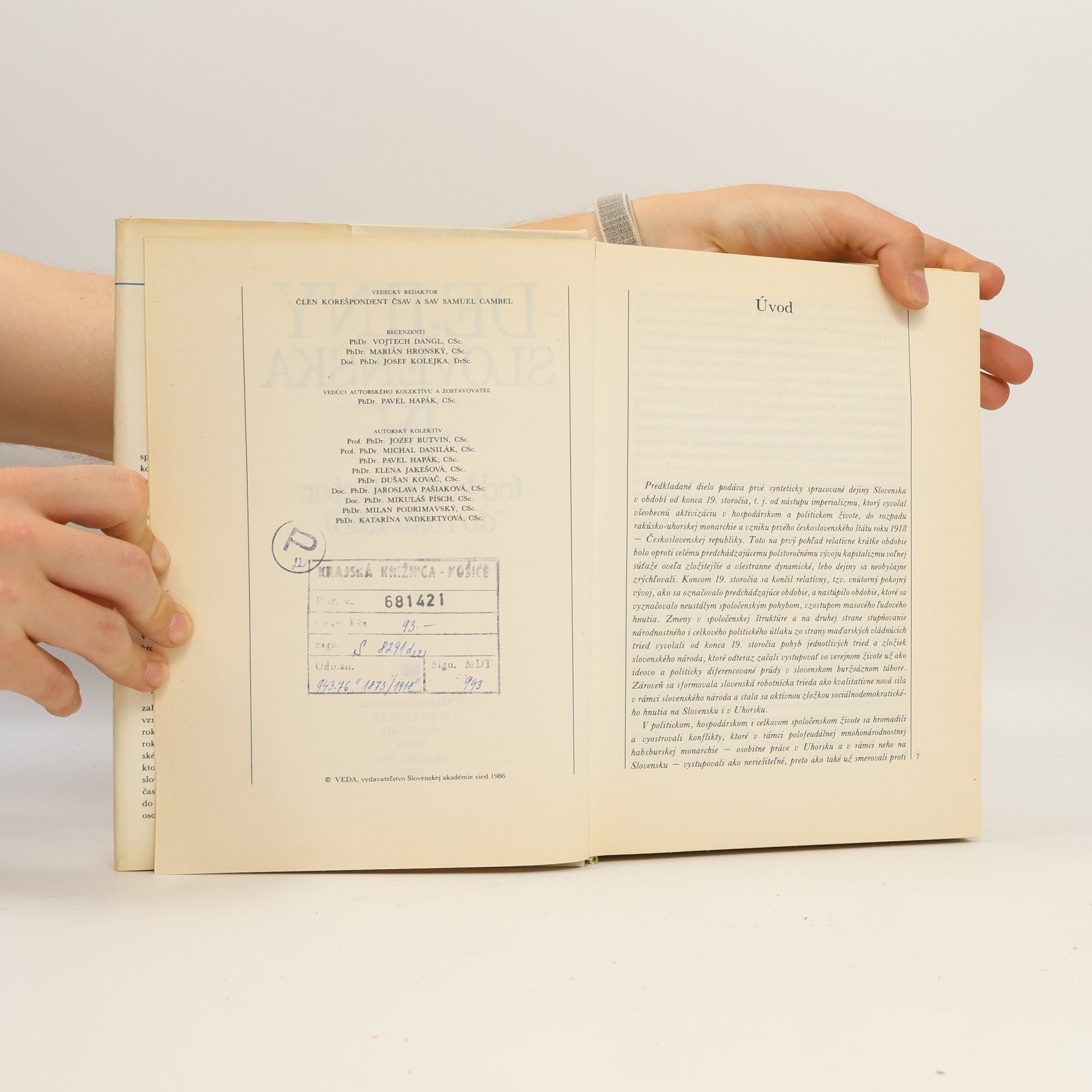 Various authors Dejiny Slovenska IV