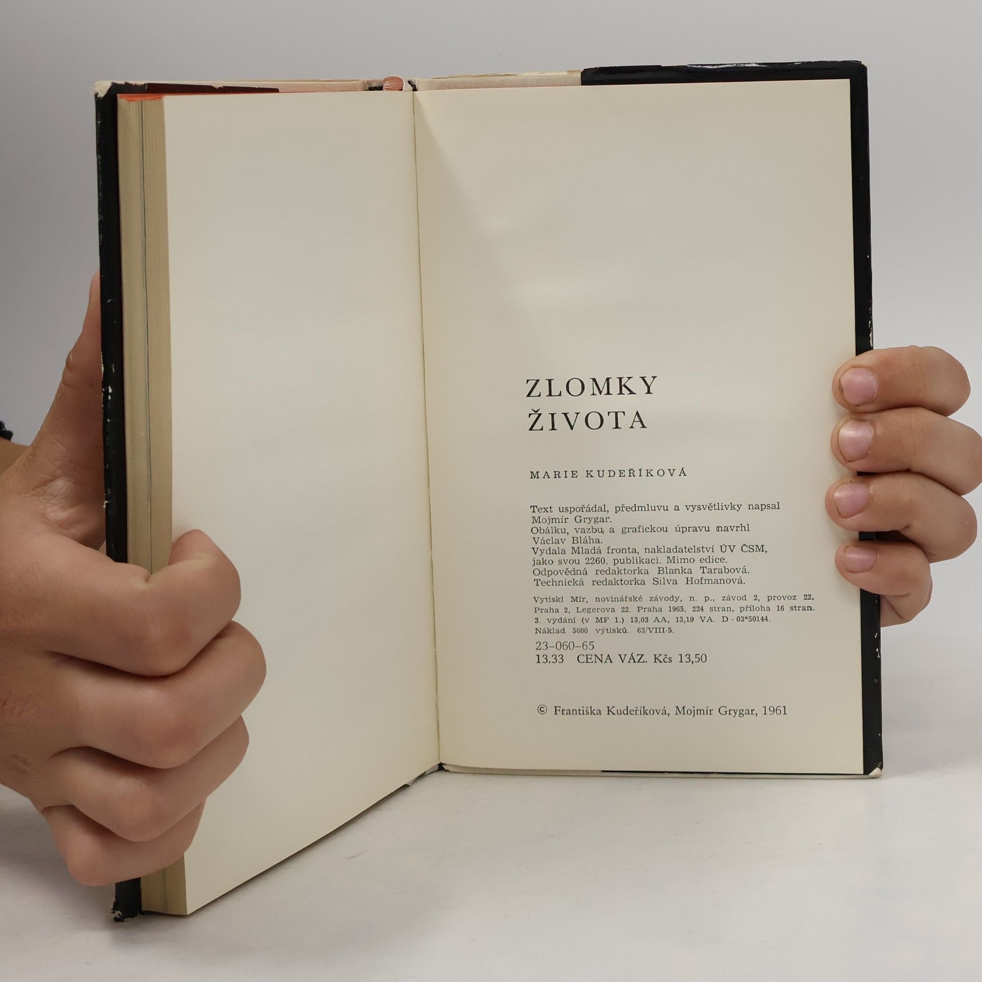 Marie Kudeříková Zlomky života