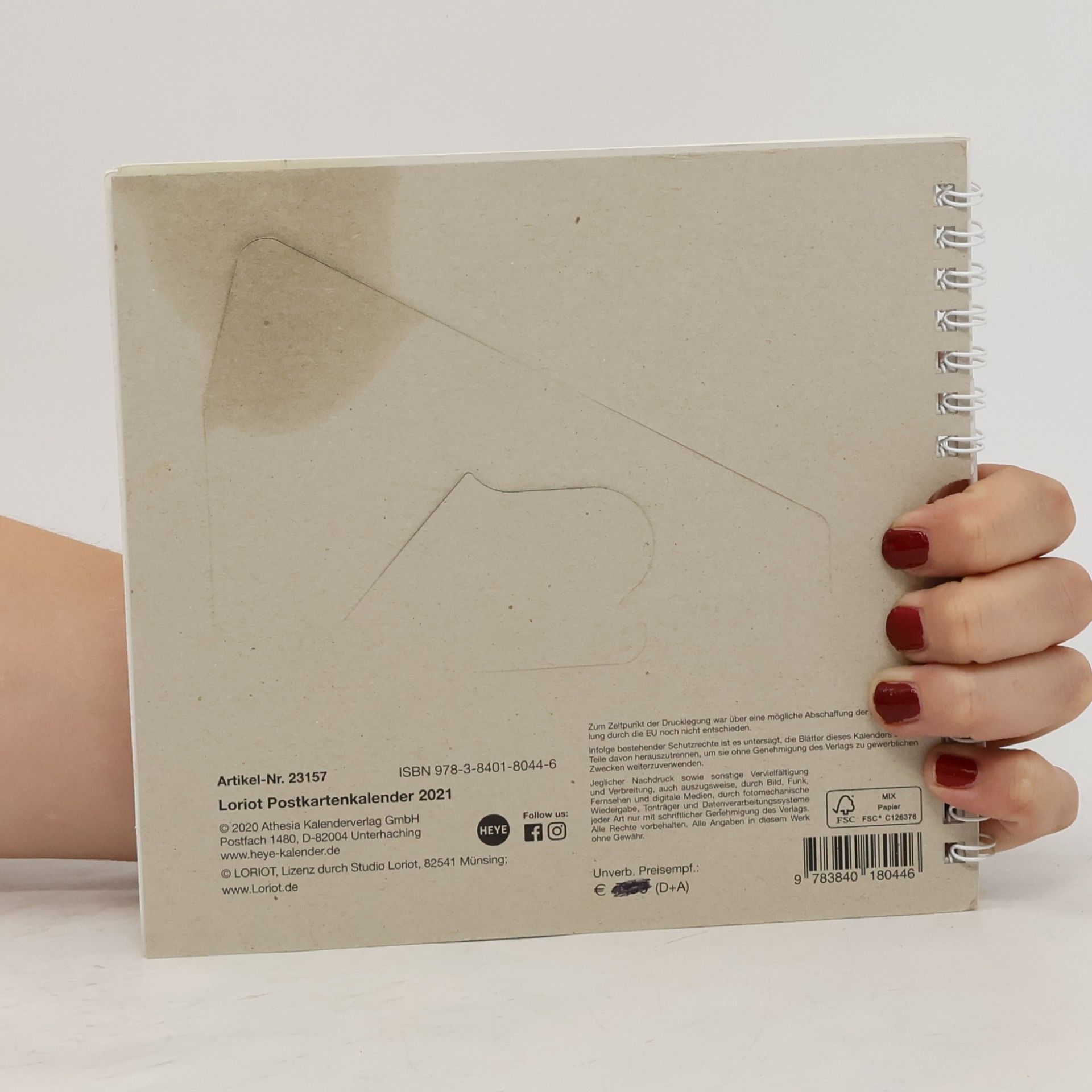 Heye Loriot Postkartenkalender Kalender 2021