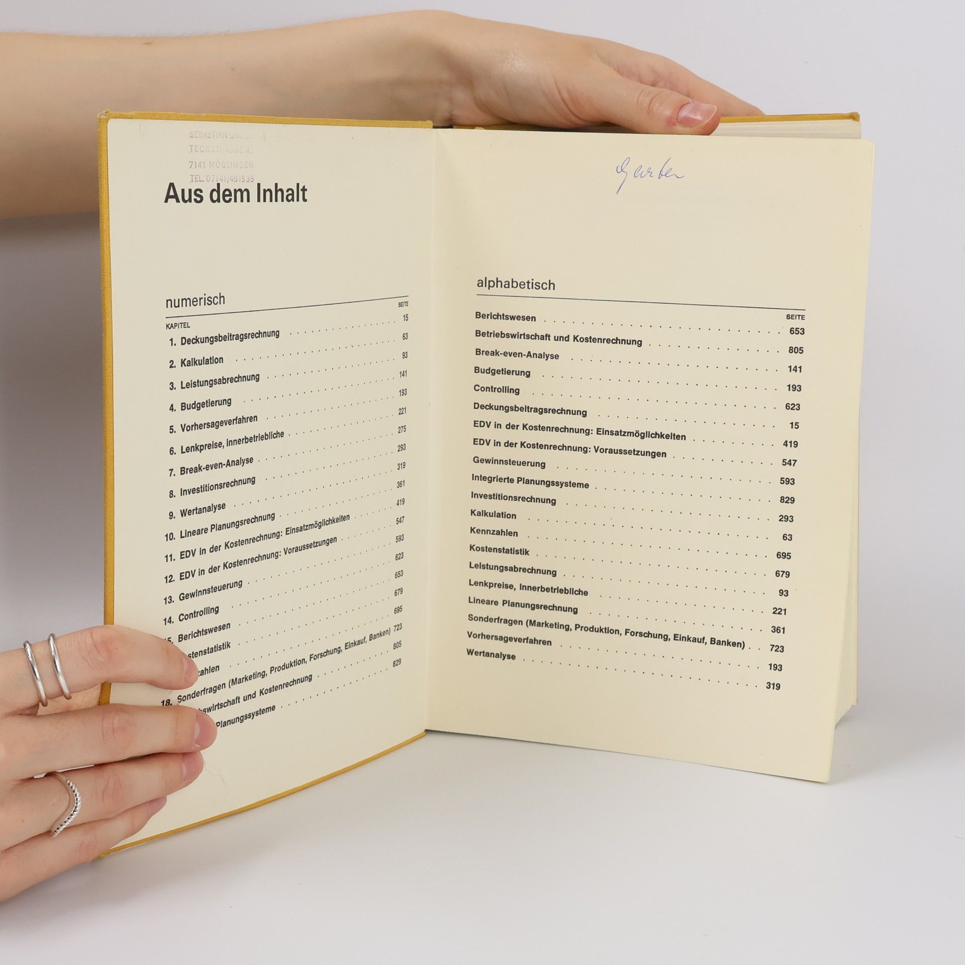 Robert Bobsin Handbuch der Kostenrechnung