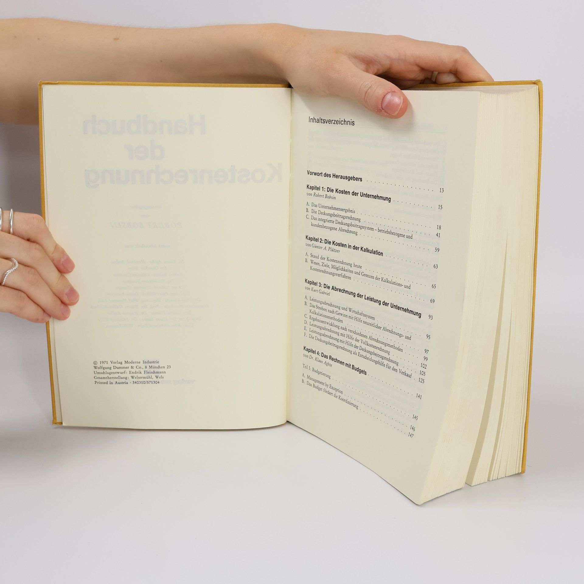 Robert Bobsin Handbuch der Kostenrechnung