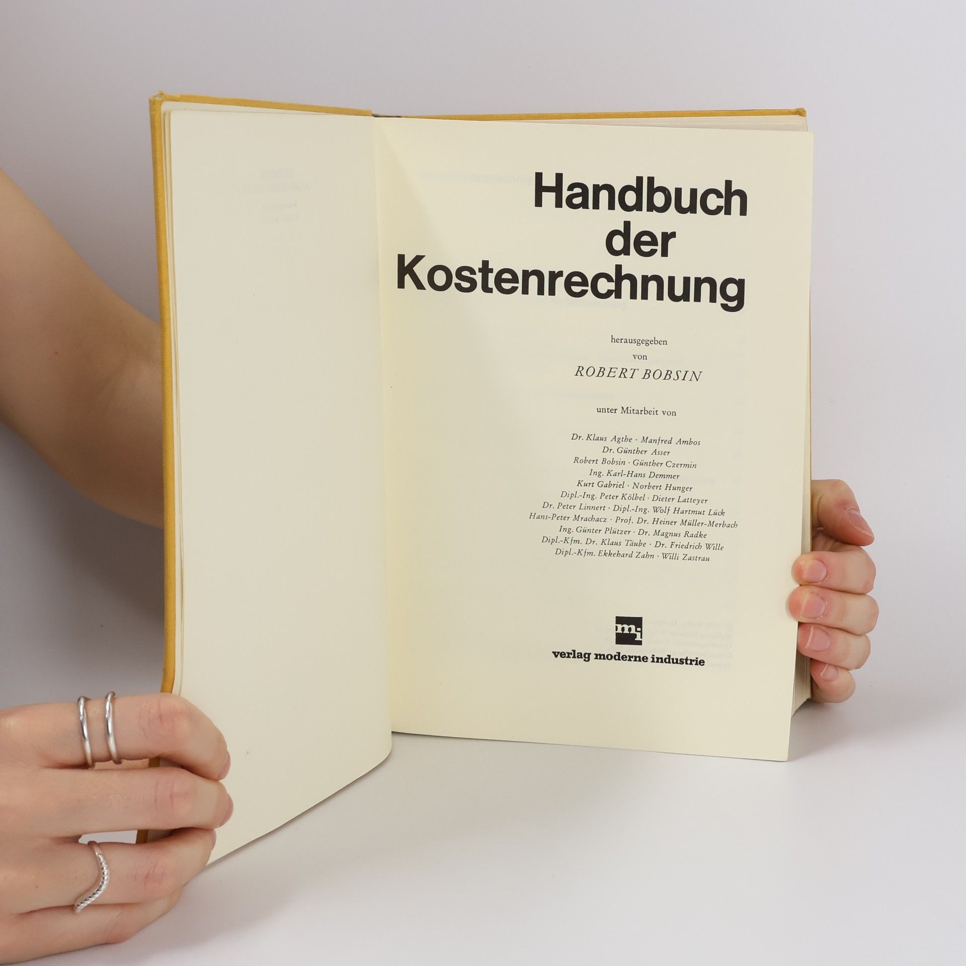 Robert Bobsin Handbuch der Kostenrechnung