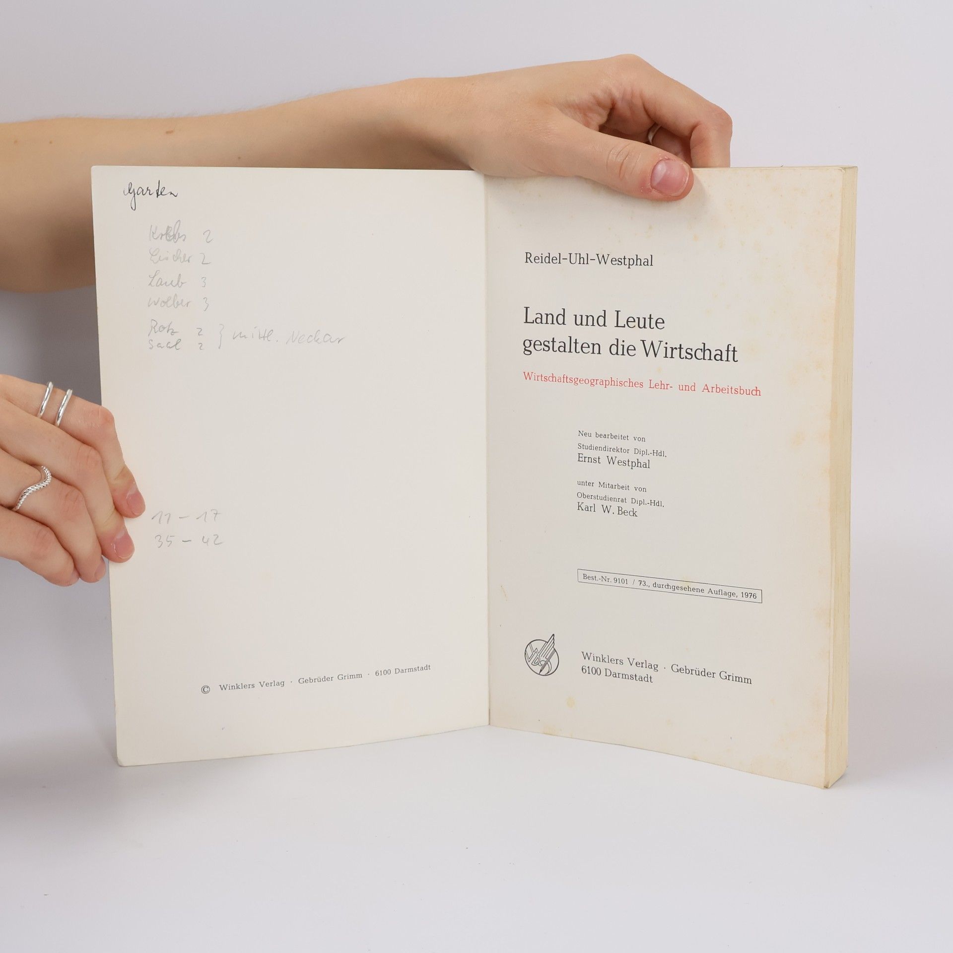 Kolektiv autorů Land und Leute gestalten die Wirtschaft