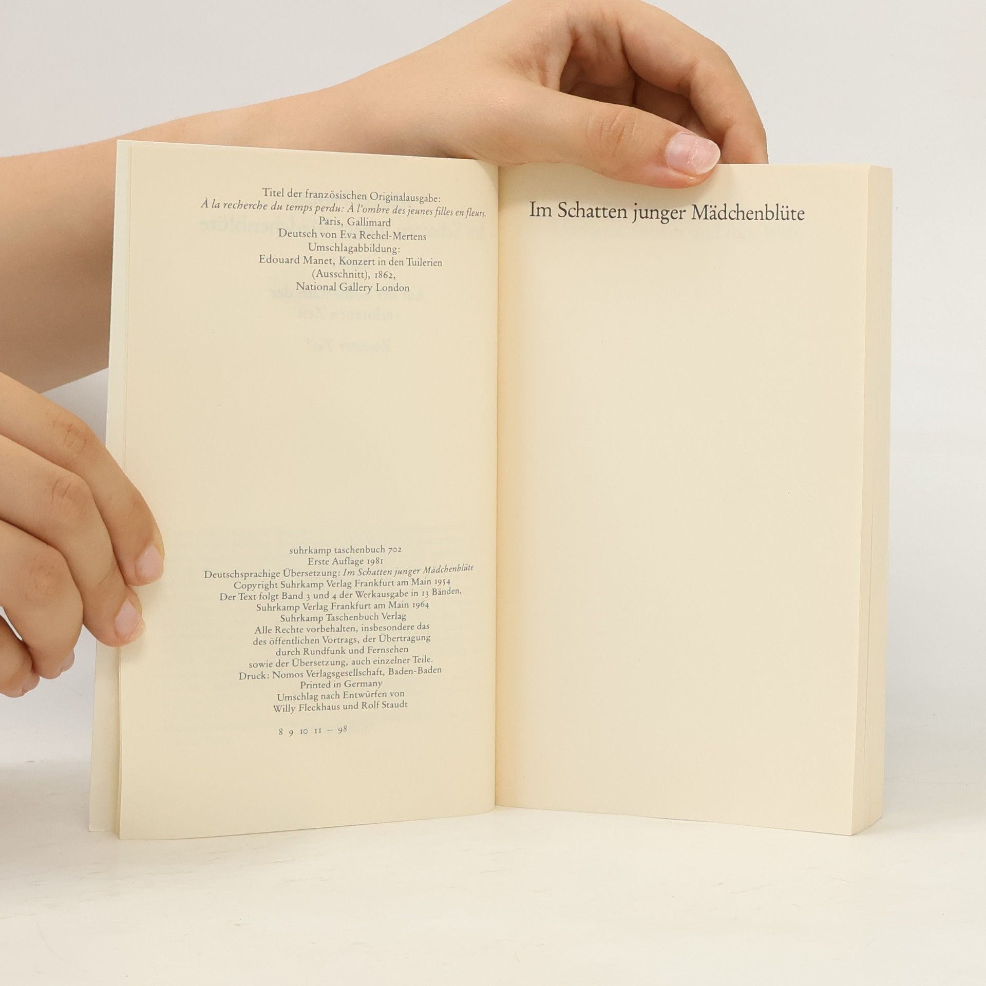 Marcel Proust Im Schatten junger Mädchenblüte 1