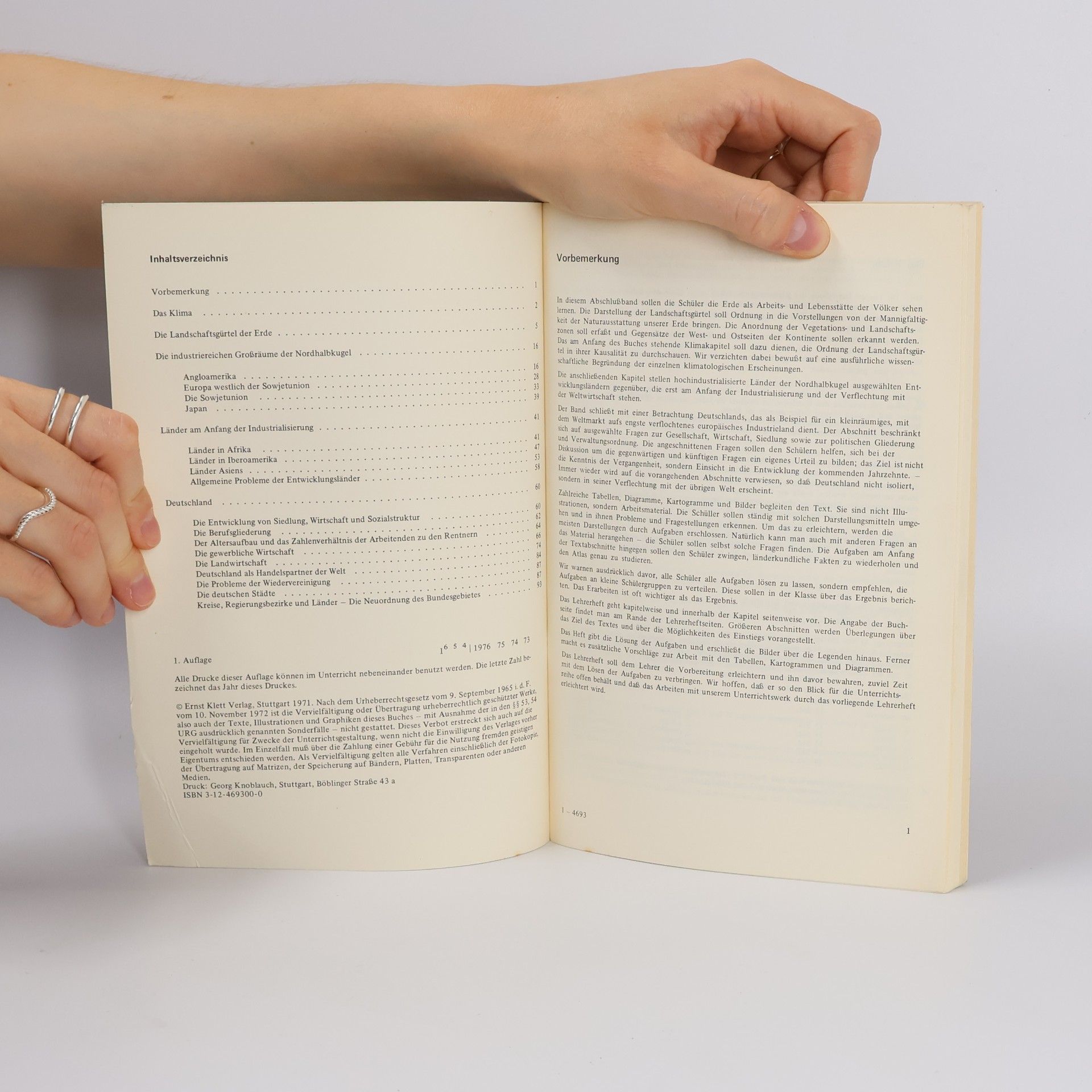 Heinrich Barten Lehrerheft zu: Länder und Völker 9. Erdkundliches Unterrichtswerk.