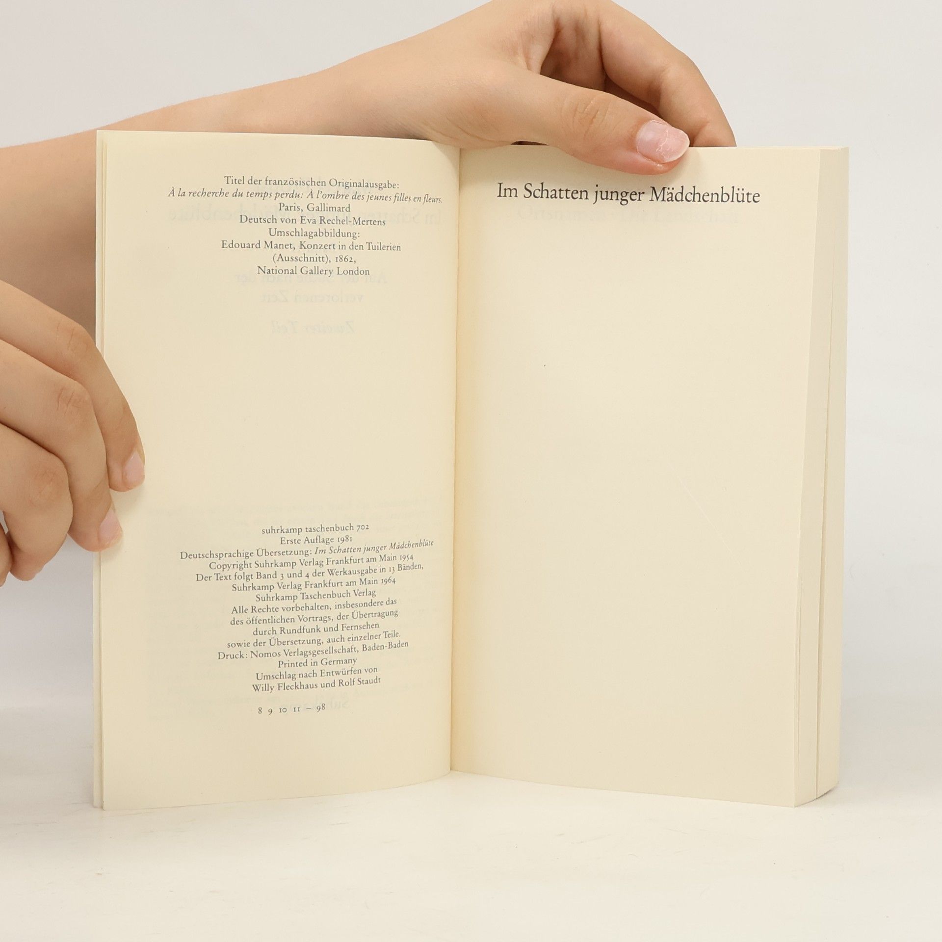 Marcel Proust Im Schatten junger Mädchenblüte 2