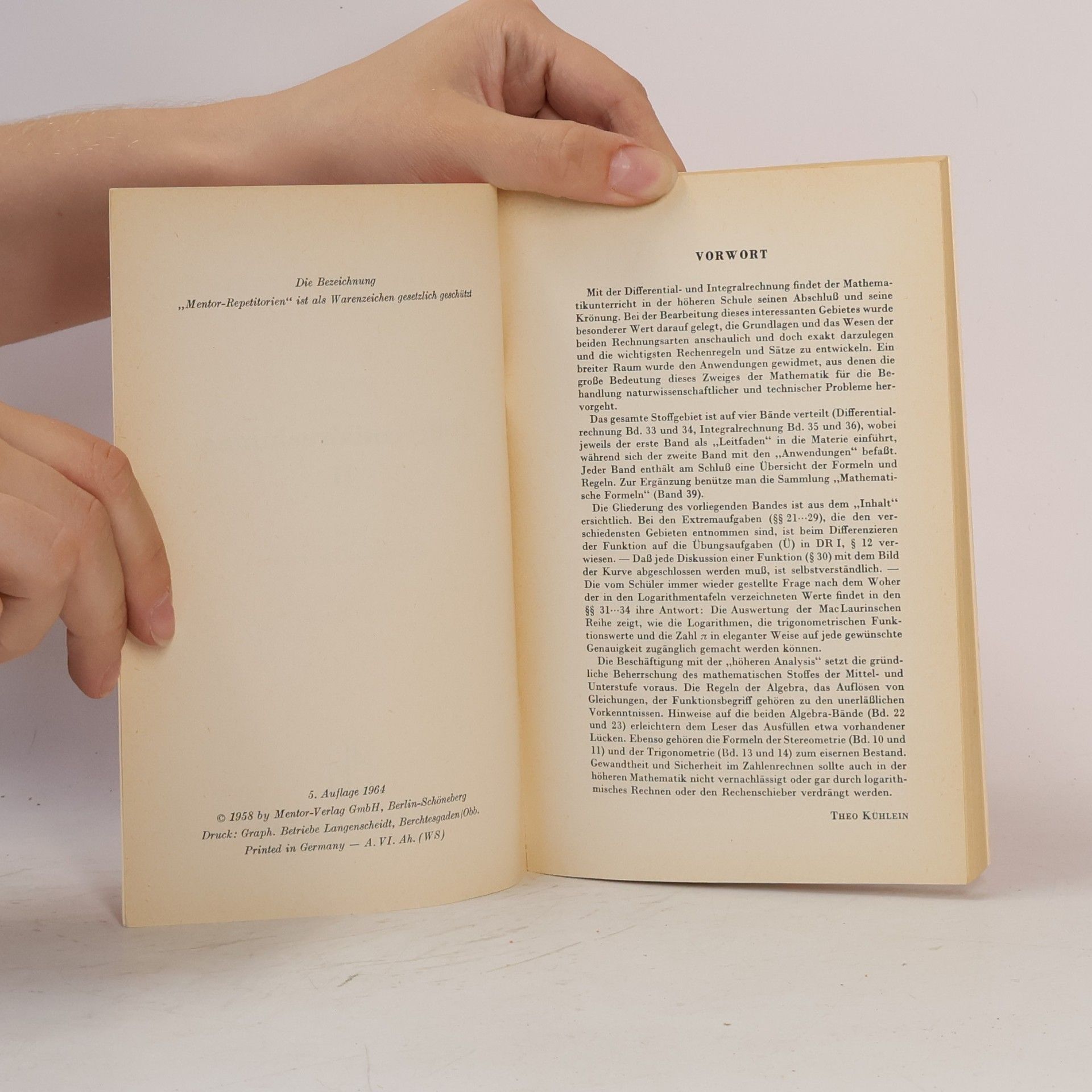 Autorenkollektiv Mentor-Repetitorien 34. Differential Rechnung II.