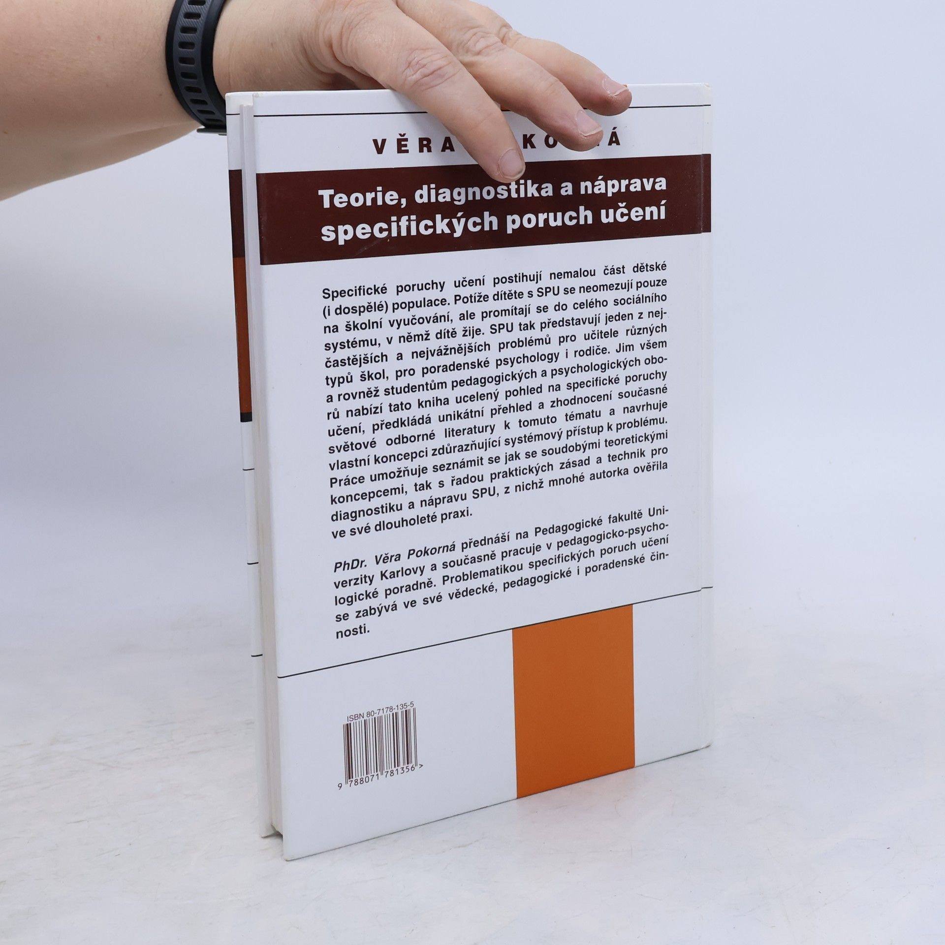 Věra Pokorná Teorie, diagnostika a náprava specifických poruch učení