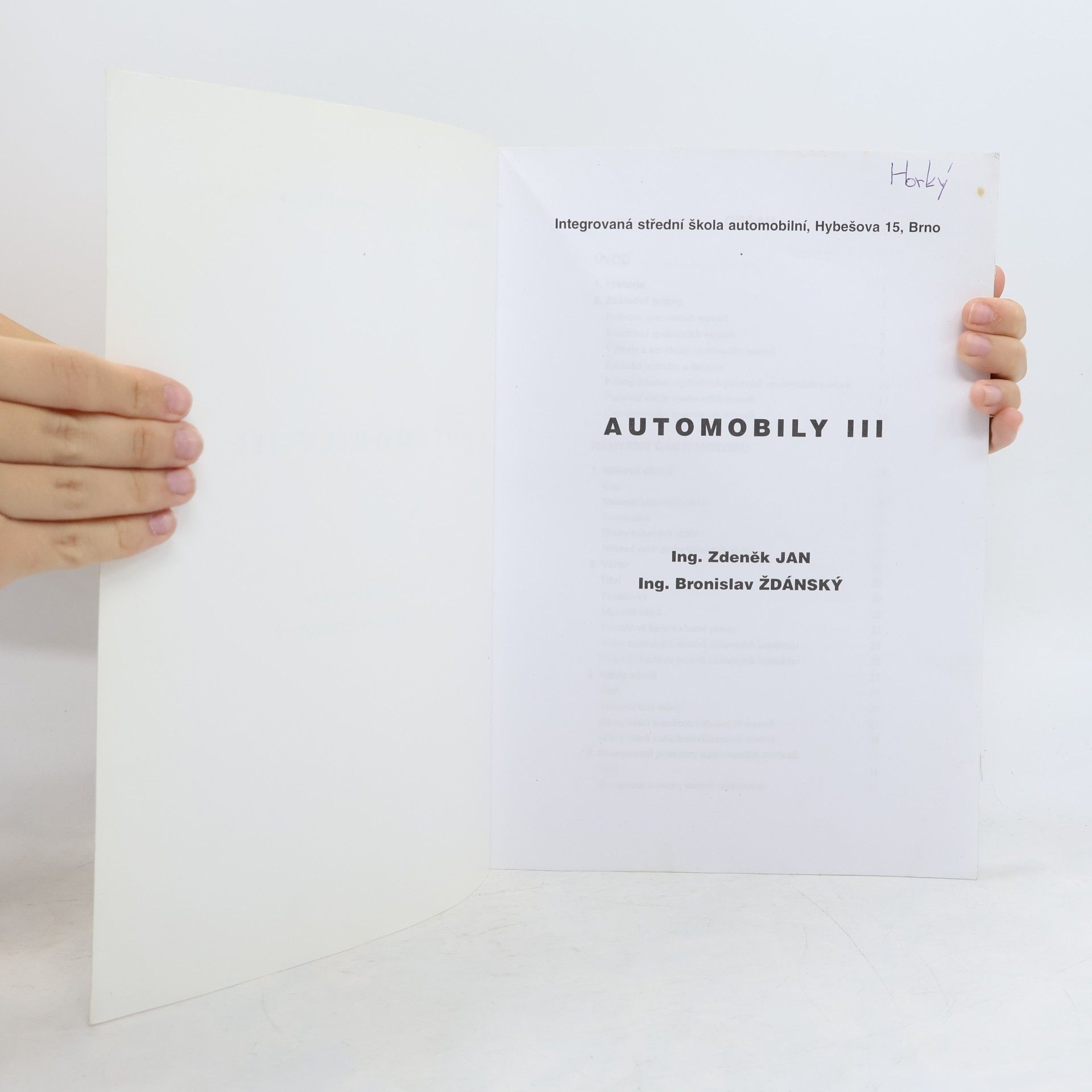 Bronislav Ždánský Automobily III