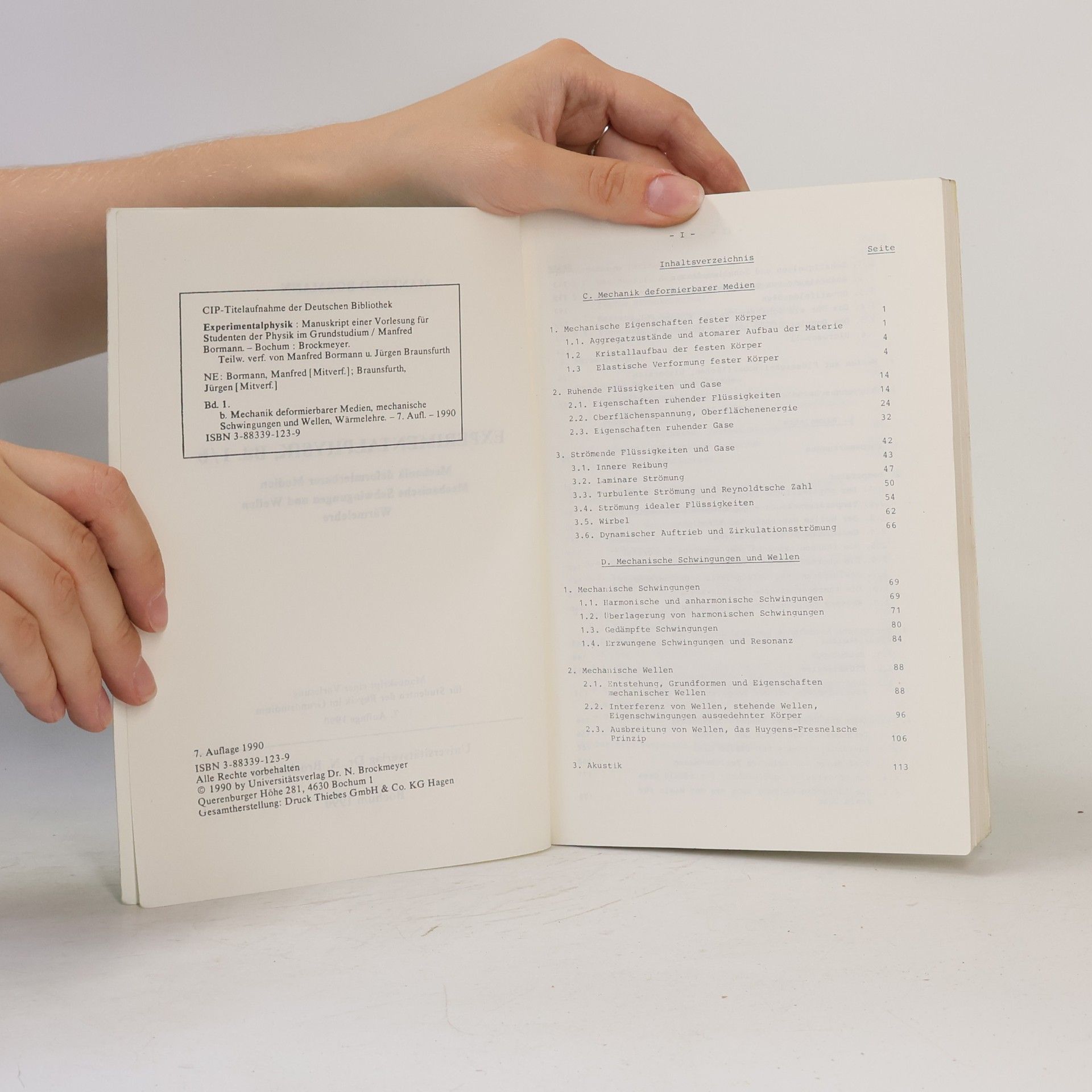 Manfred Bormann Experimentalphysik 1/b