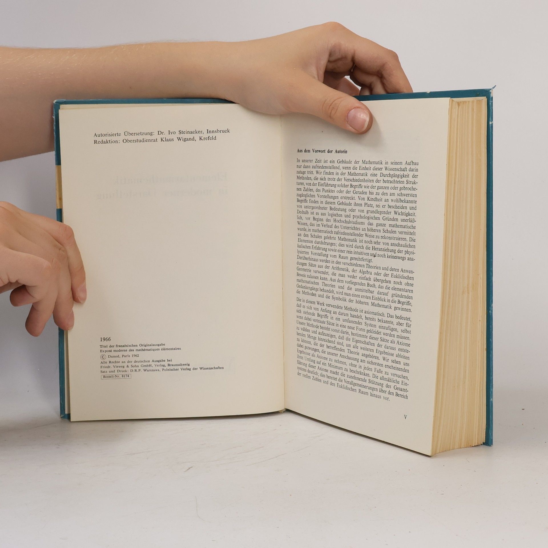 Lucienne Félix Elementarmathematik in moderner Darstellung
