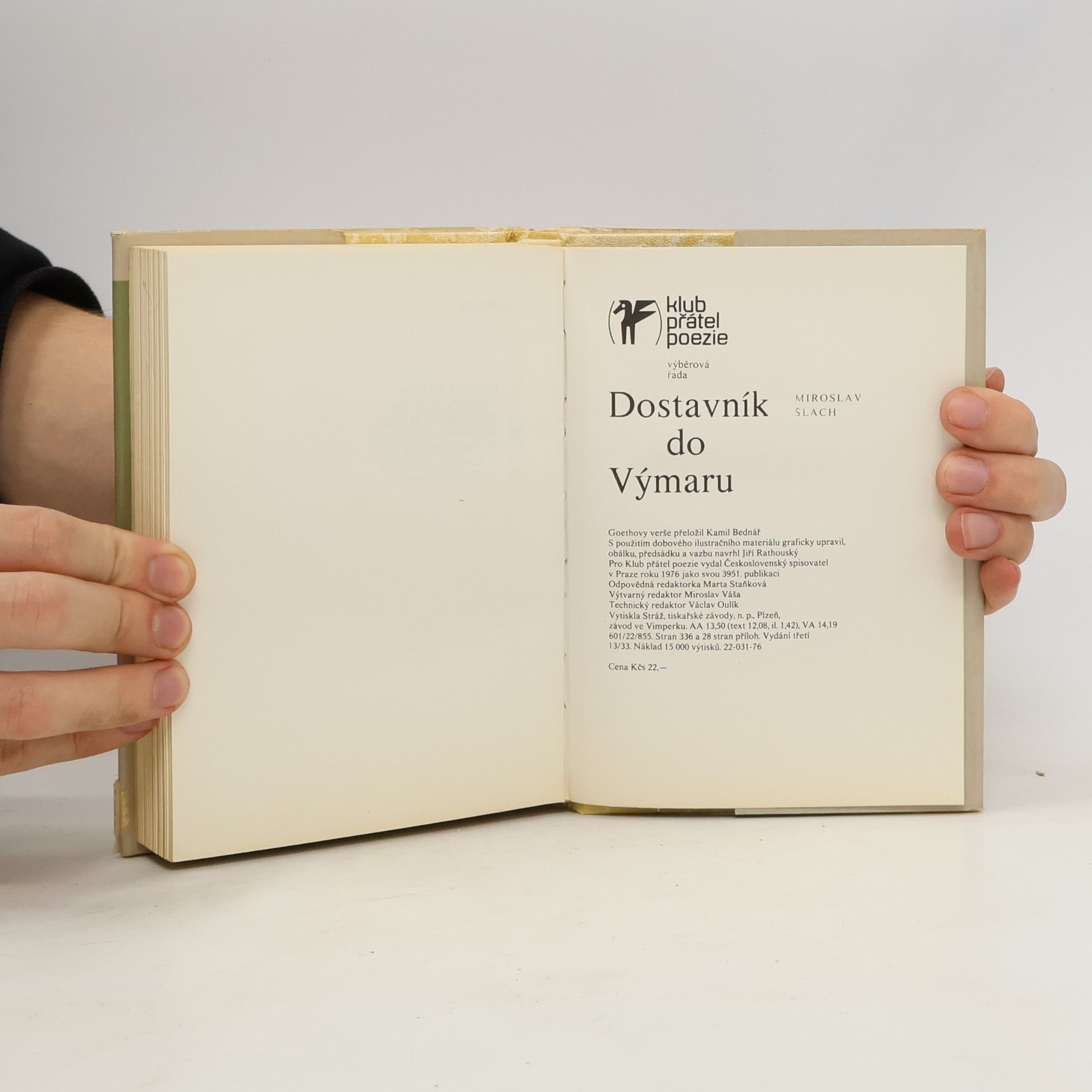 Miroslav Slach Dostavník do Výmaru