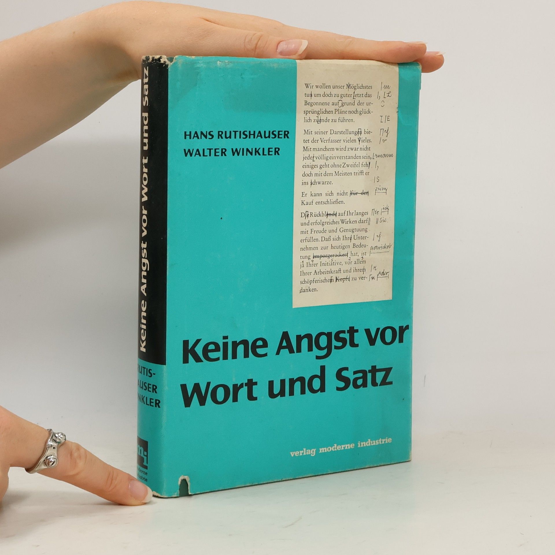 Hans Rutishauser Keine Angst vor Wort und Satz