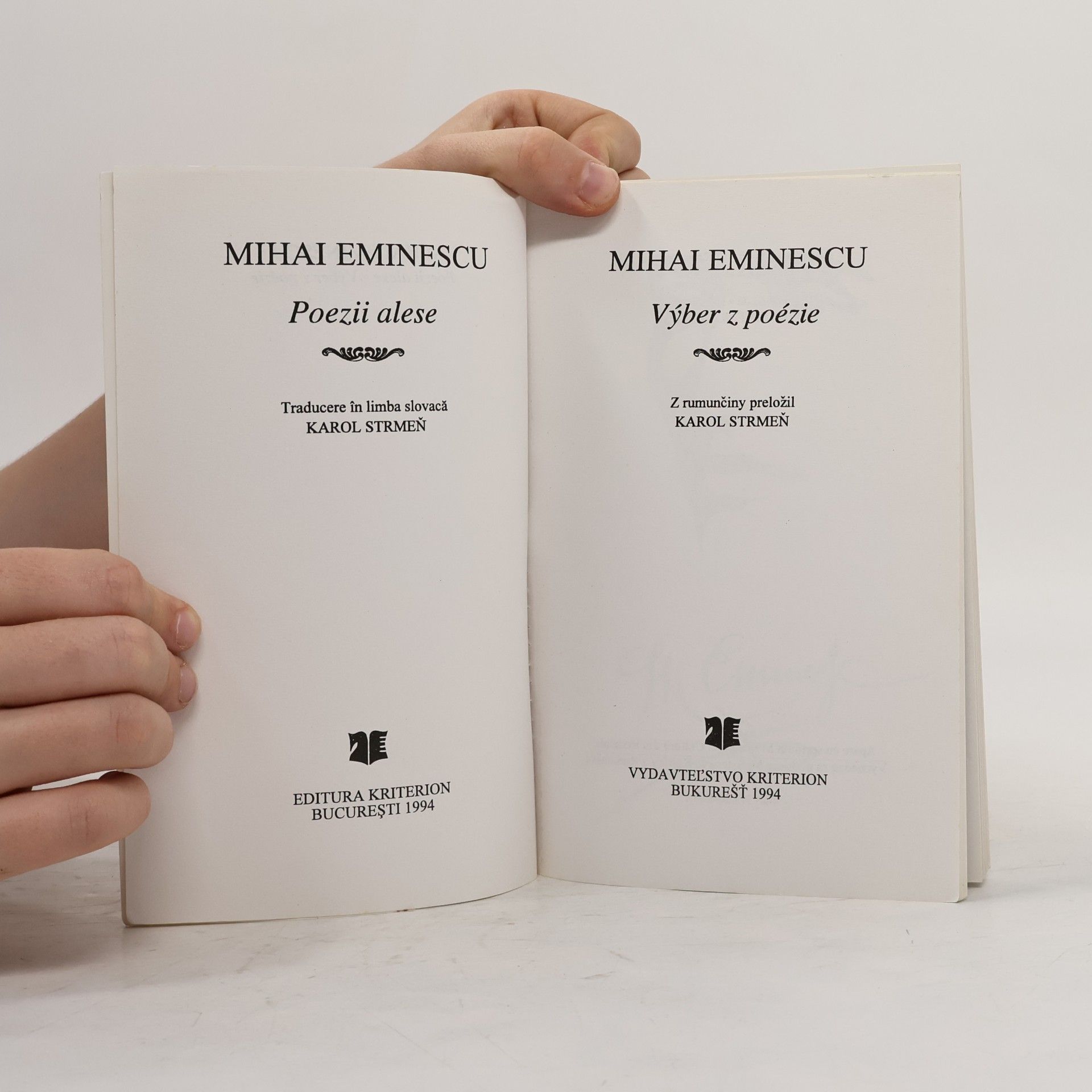 Mihai Eminescu Mihai Eminescu. Poezii alese - Výber z poézie