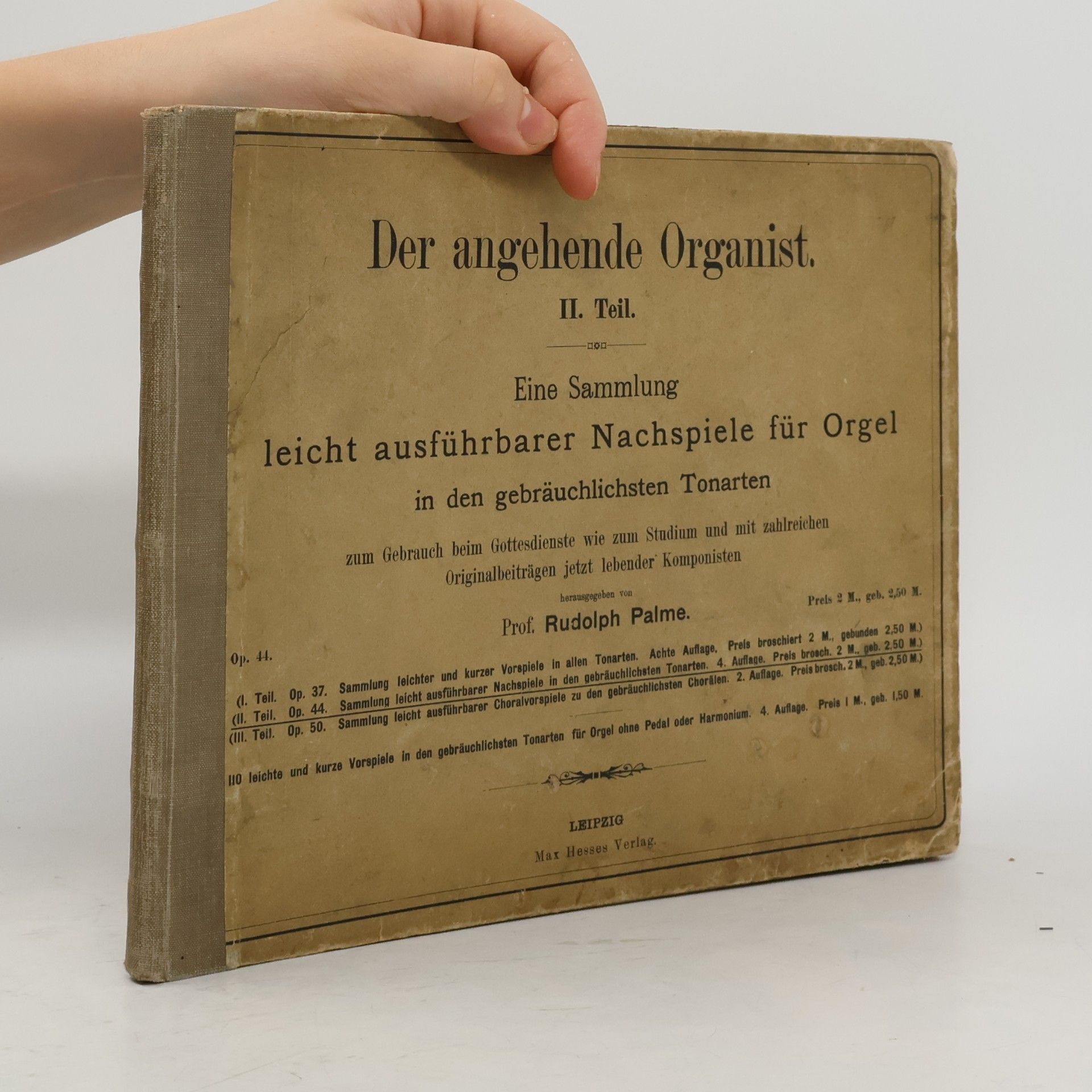 Rudolph Palme Der angehende Organist. II. Teil