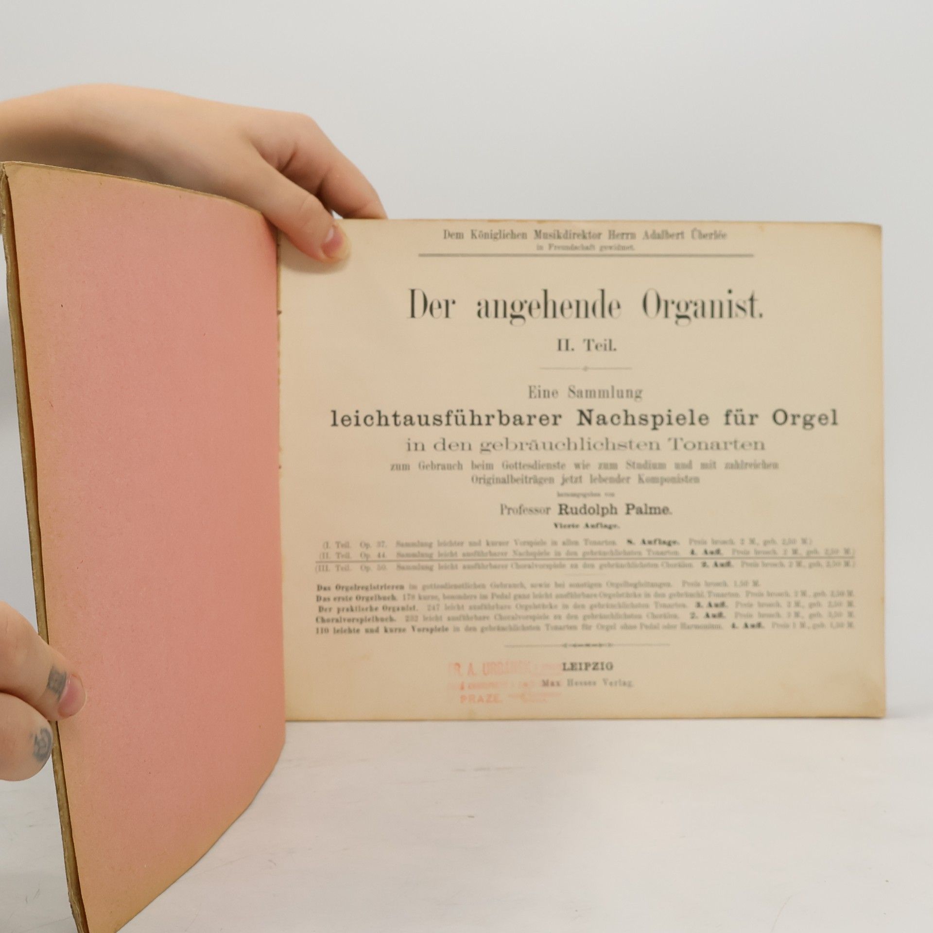 Rudolph Palme Der angehende Organist. II. Teil