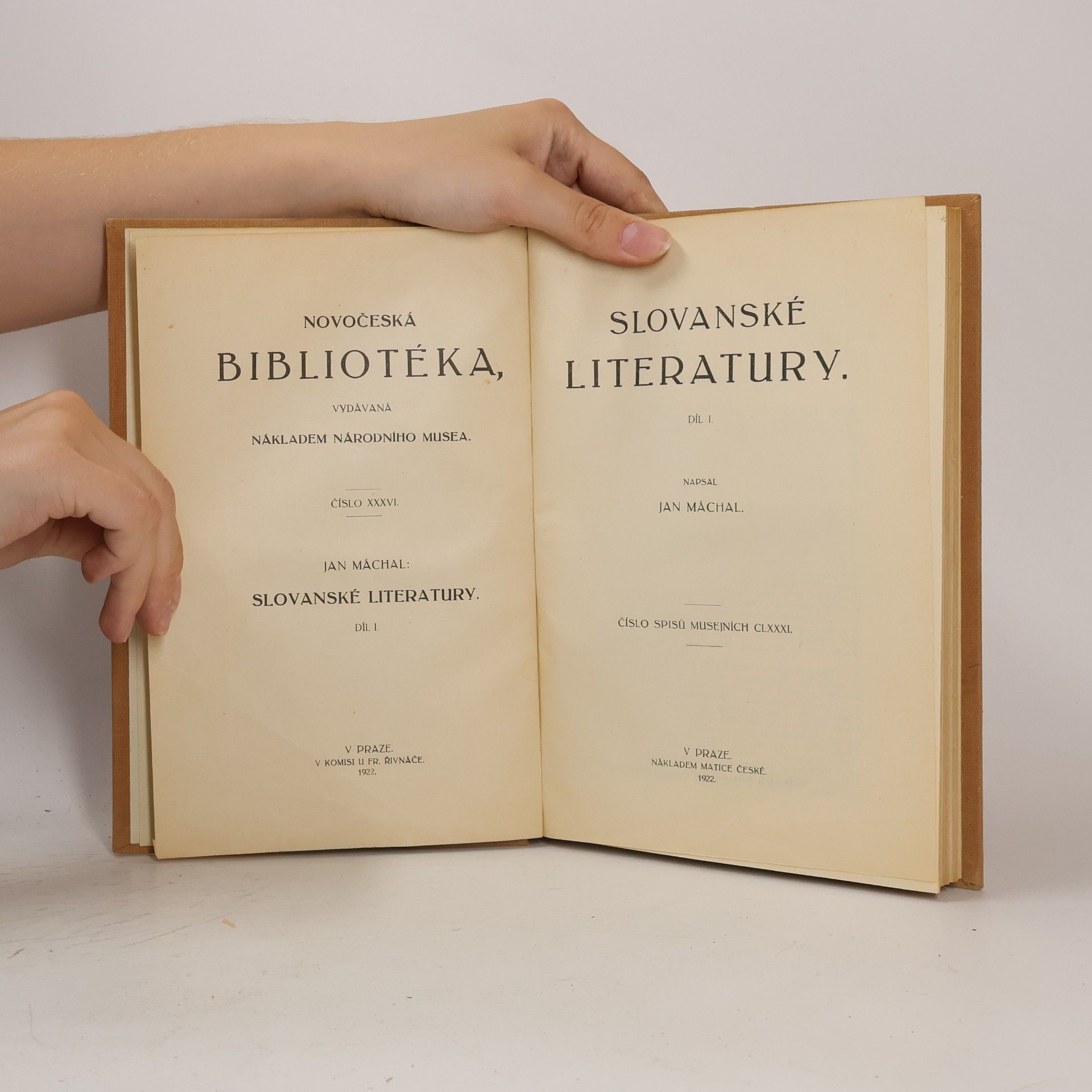 Jan Máchal Slovanské literatury. I.-III.díl.